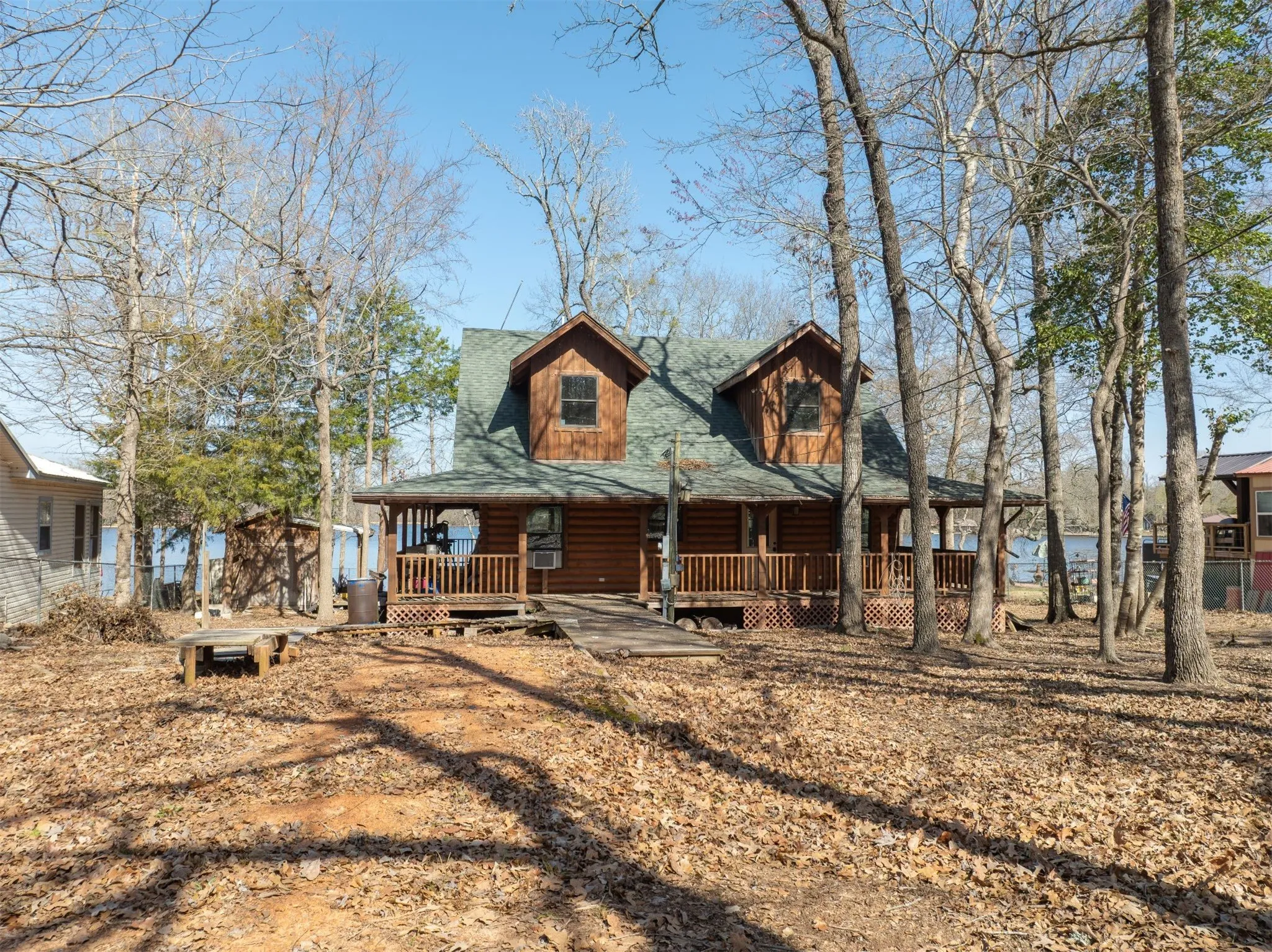 View front of structure from across street
