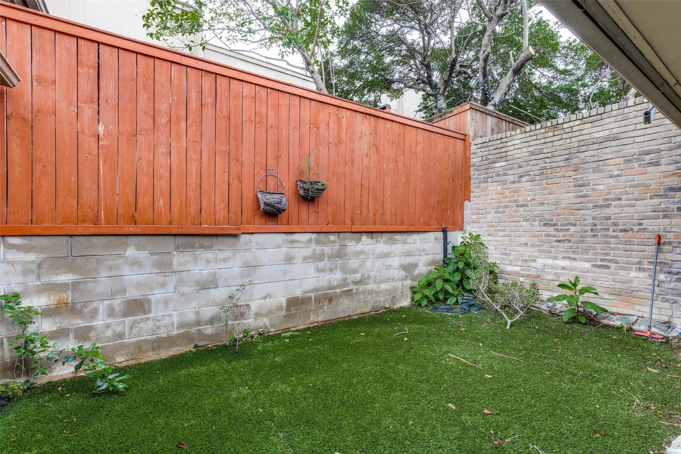 Fully turfed backyard