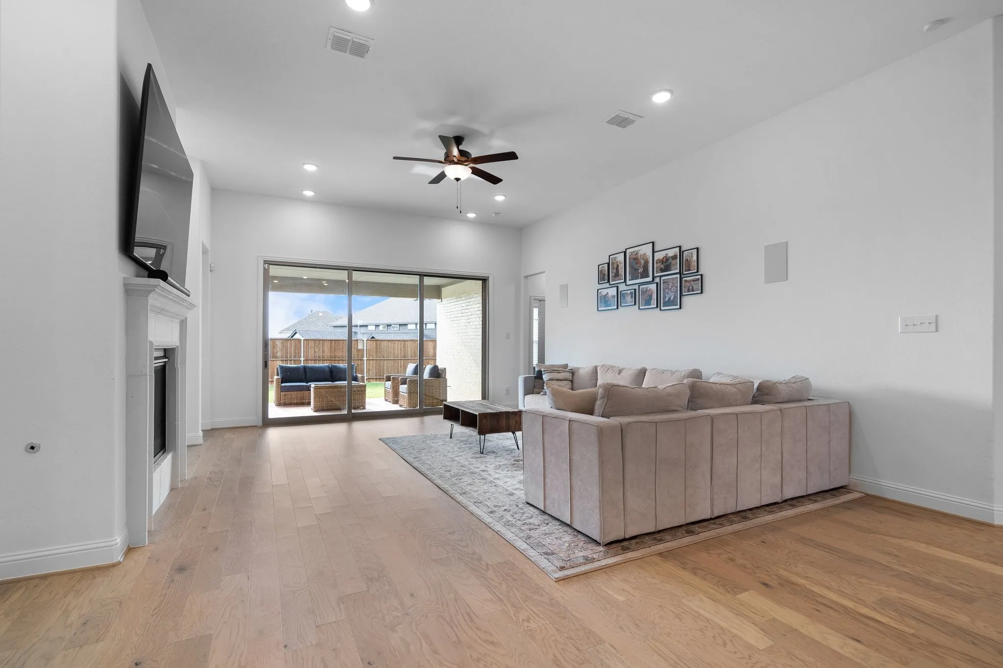 Upgraded Sliding Glass Doors & Raised Ceilings