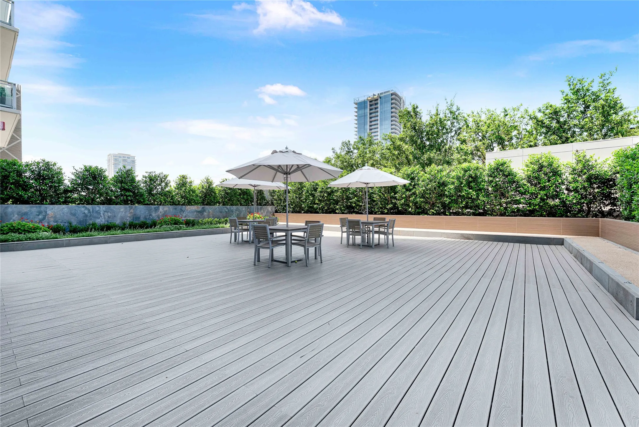 Outdoor community deck