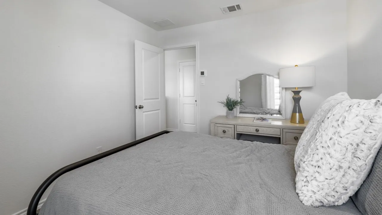 White painted walls and trim throughout
