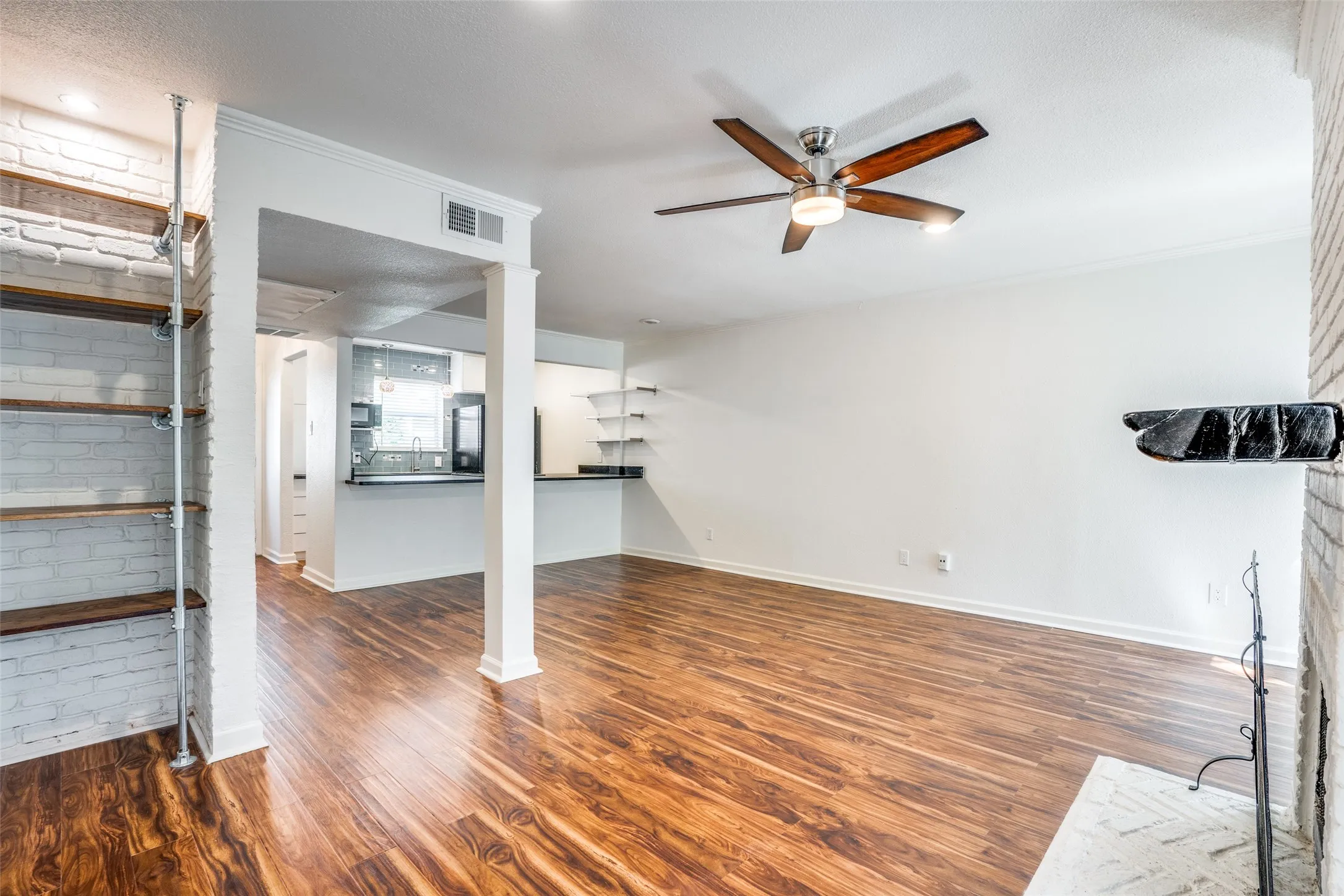 View of living to dining