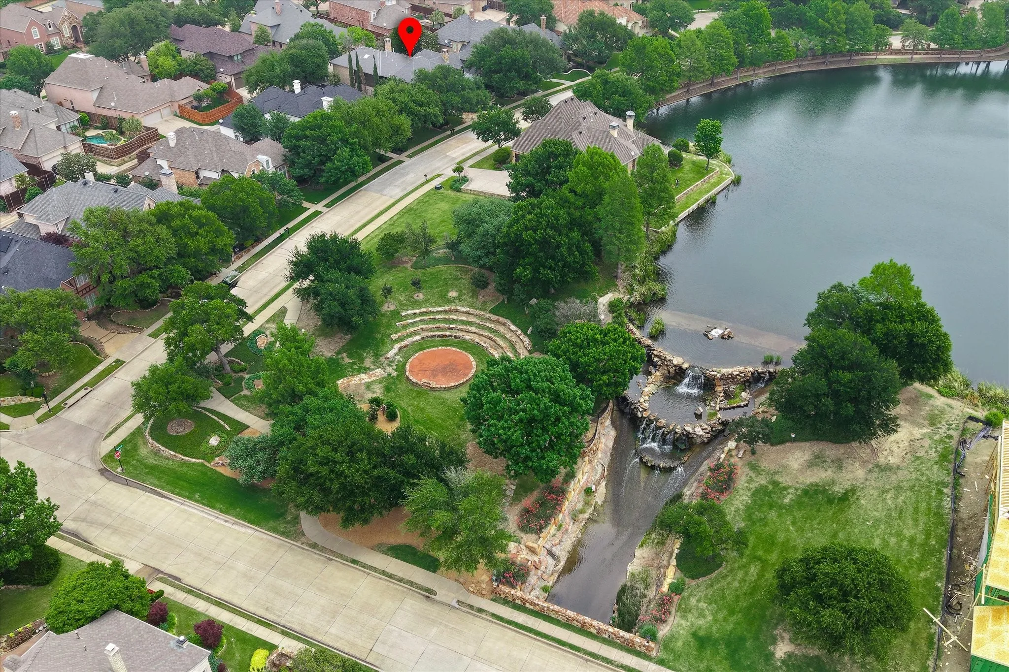 Spill way and neighborhood park