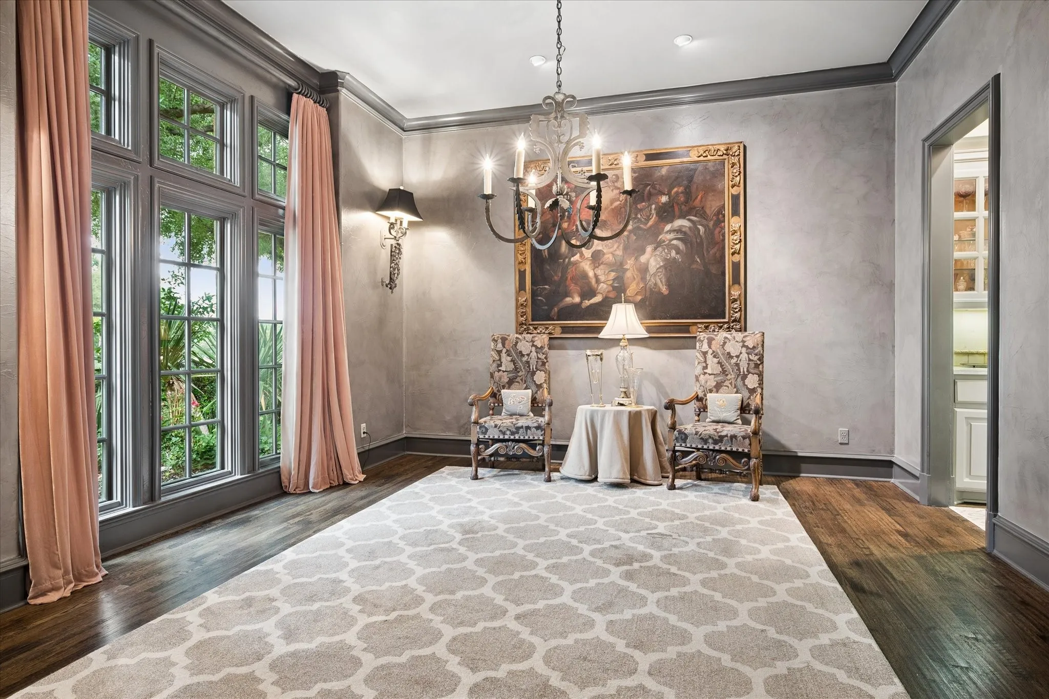 Views of the lake through the  windows