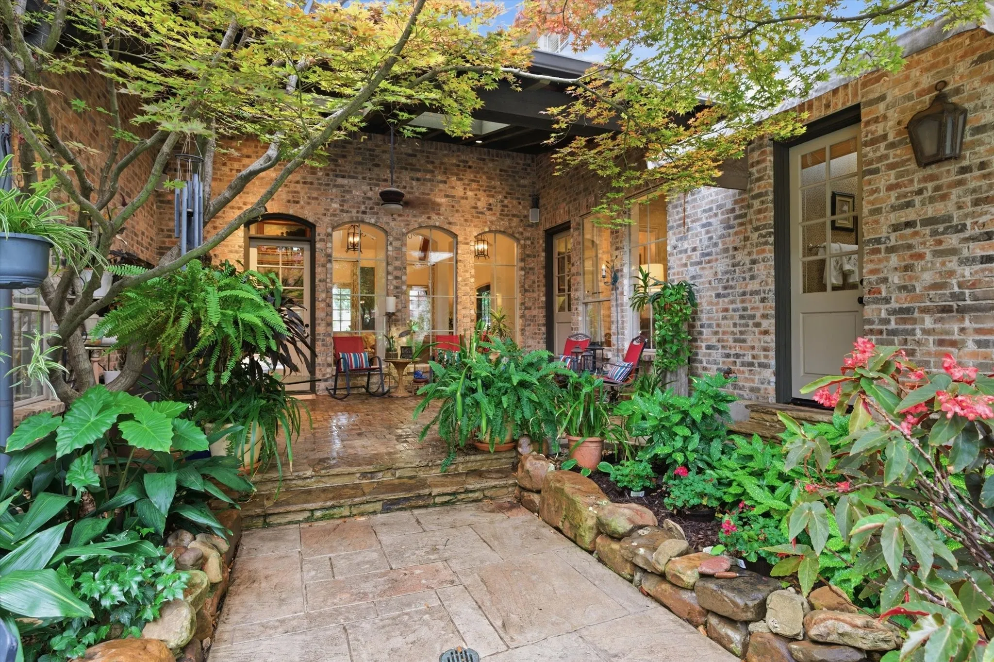 Back Patio entrance with side door to bathroom
