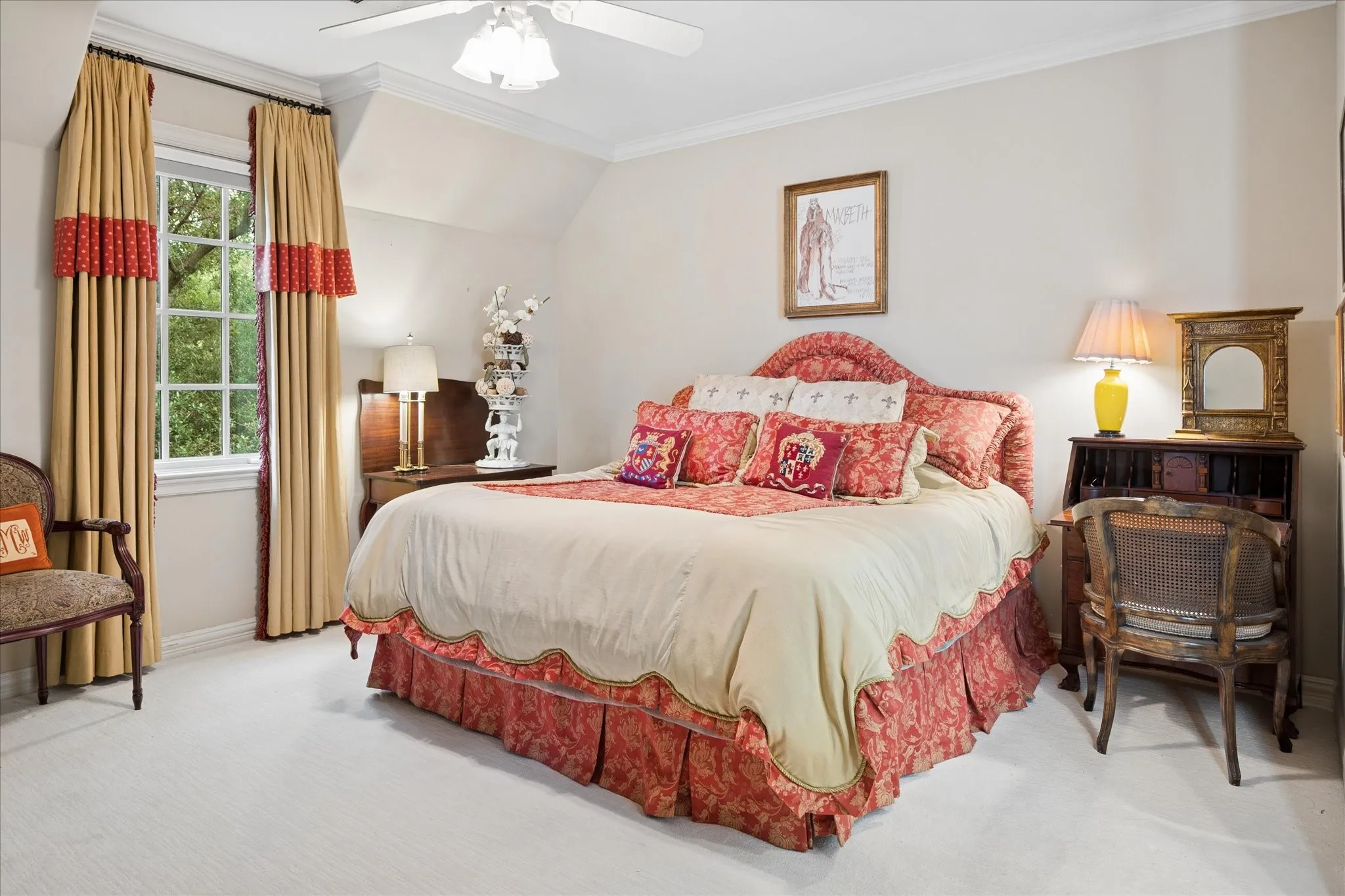 Bedroom #1 with outdoor balcony that has views of the Lake