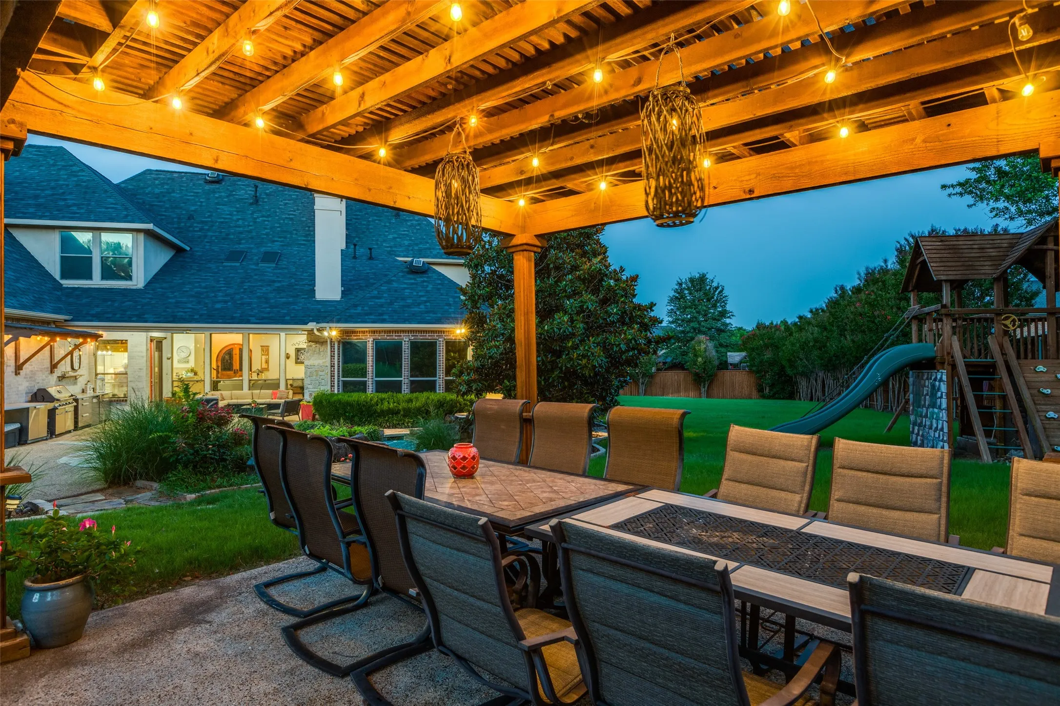 Outdoor Arbor Dining and Playscape