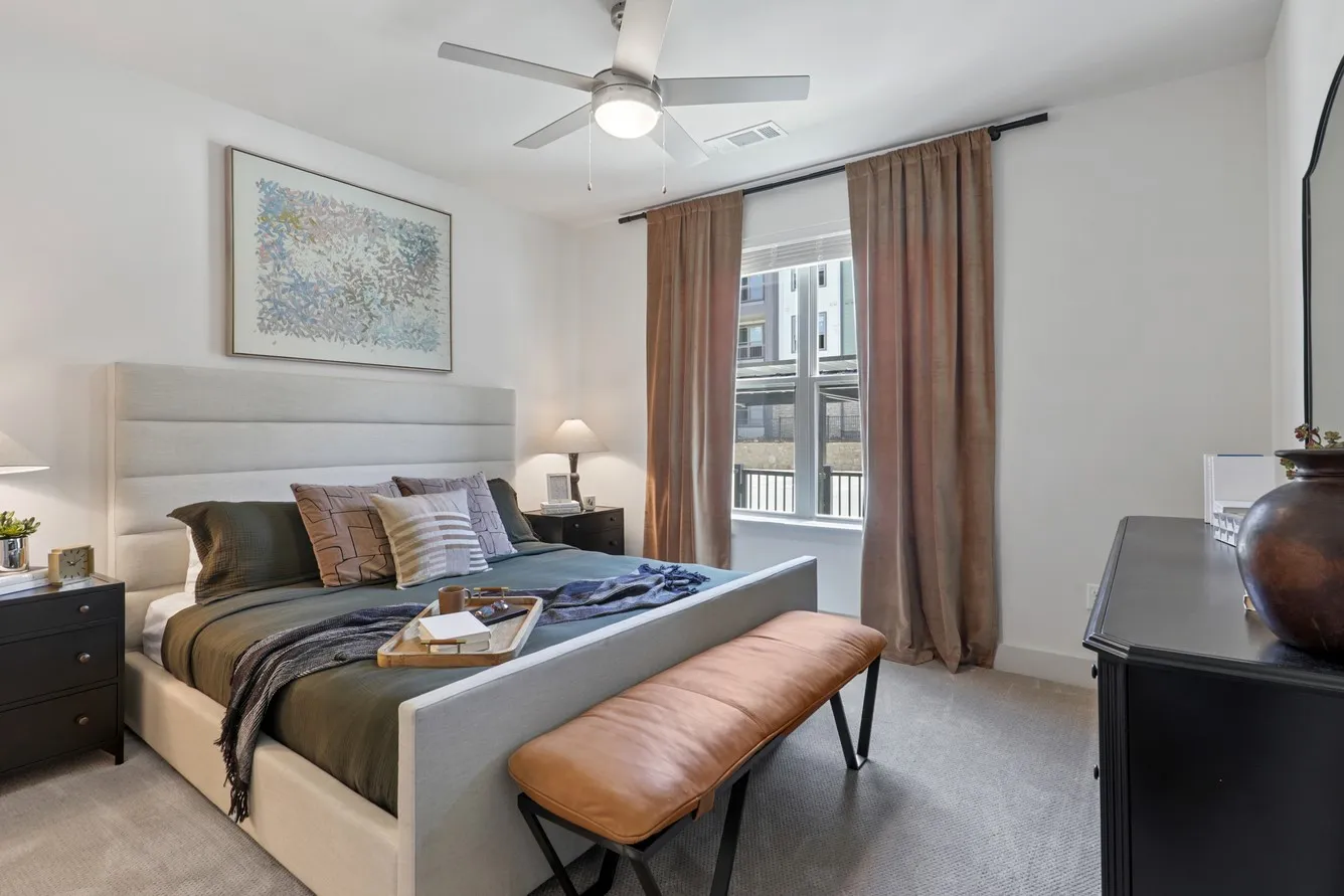 Stock image of the model apartment. Units are NOT furnished. Finishout is similar in all units.