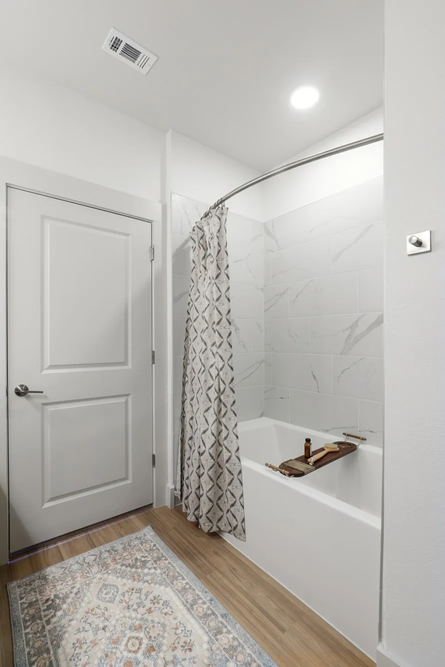 Stock image of the model apartment. Units are NOT furnished. Finishout is similar in all units.