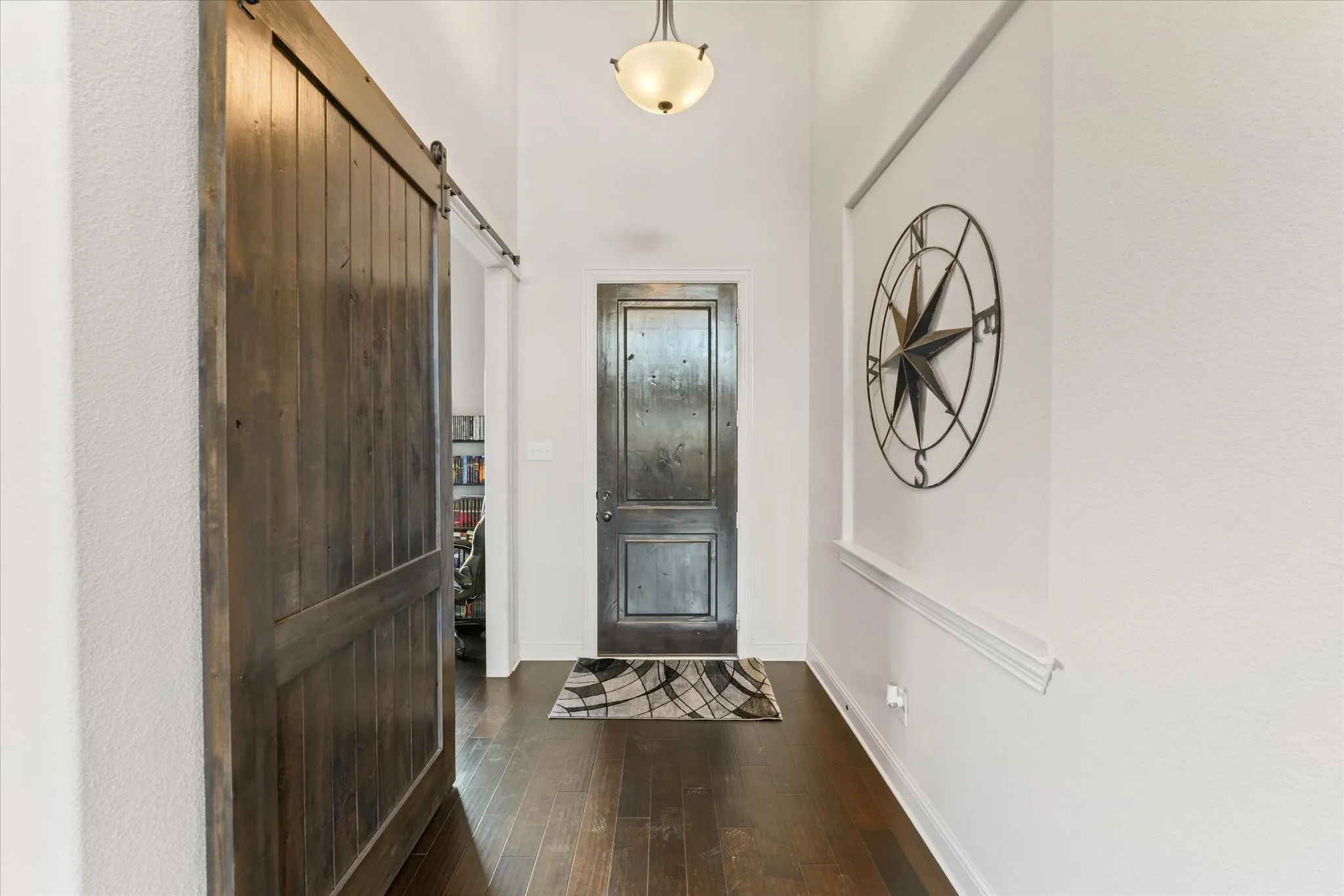 Entrance to Office with large bard door