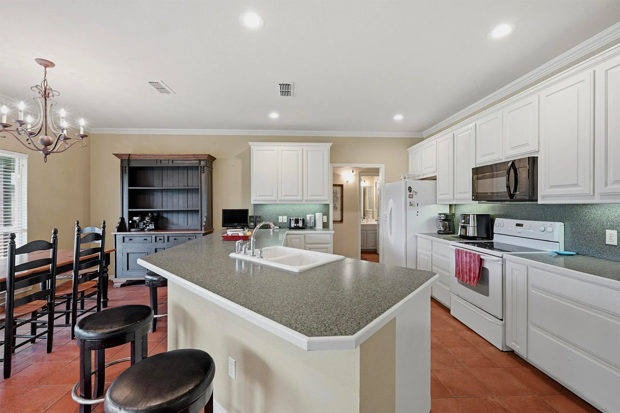 This is current kitchen just needs your imagination to become your new retreat!