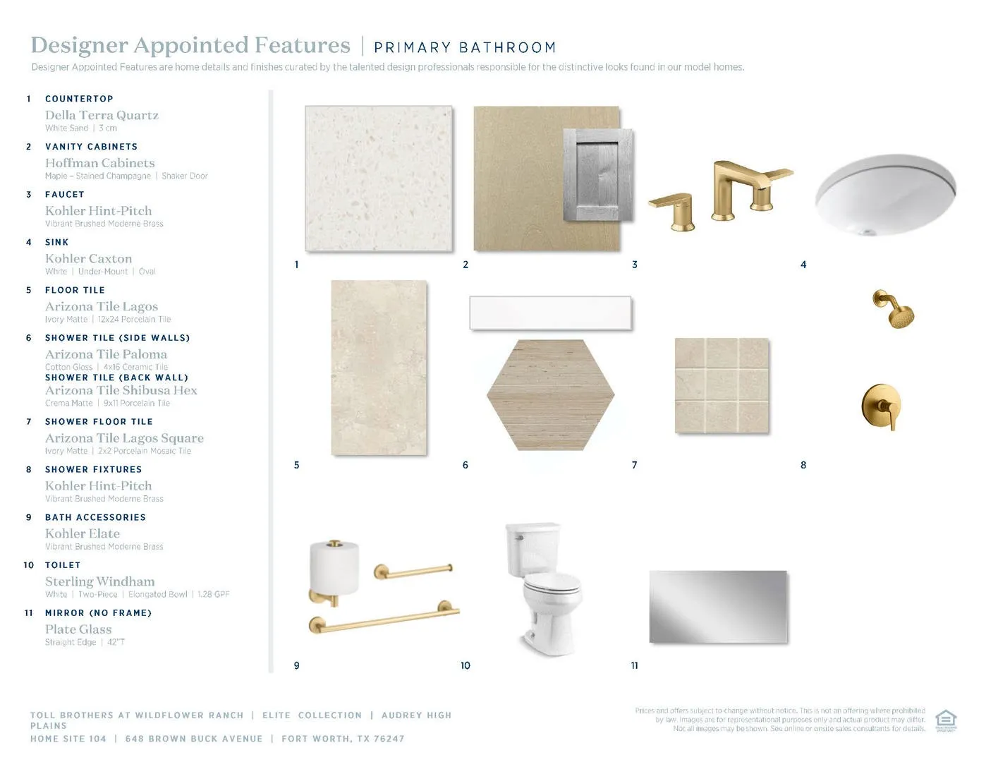 Audrey High Plains-Primary Bathroom Selections