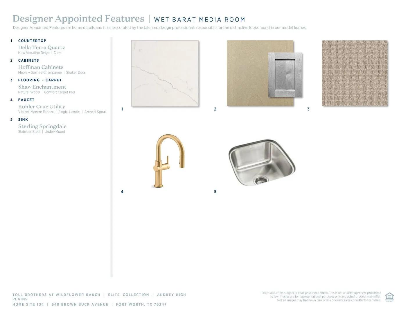Audrey High Plains-Wet Bar Selections