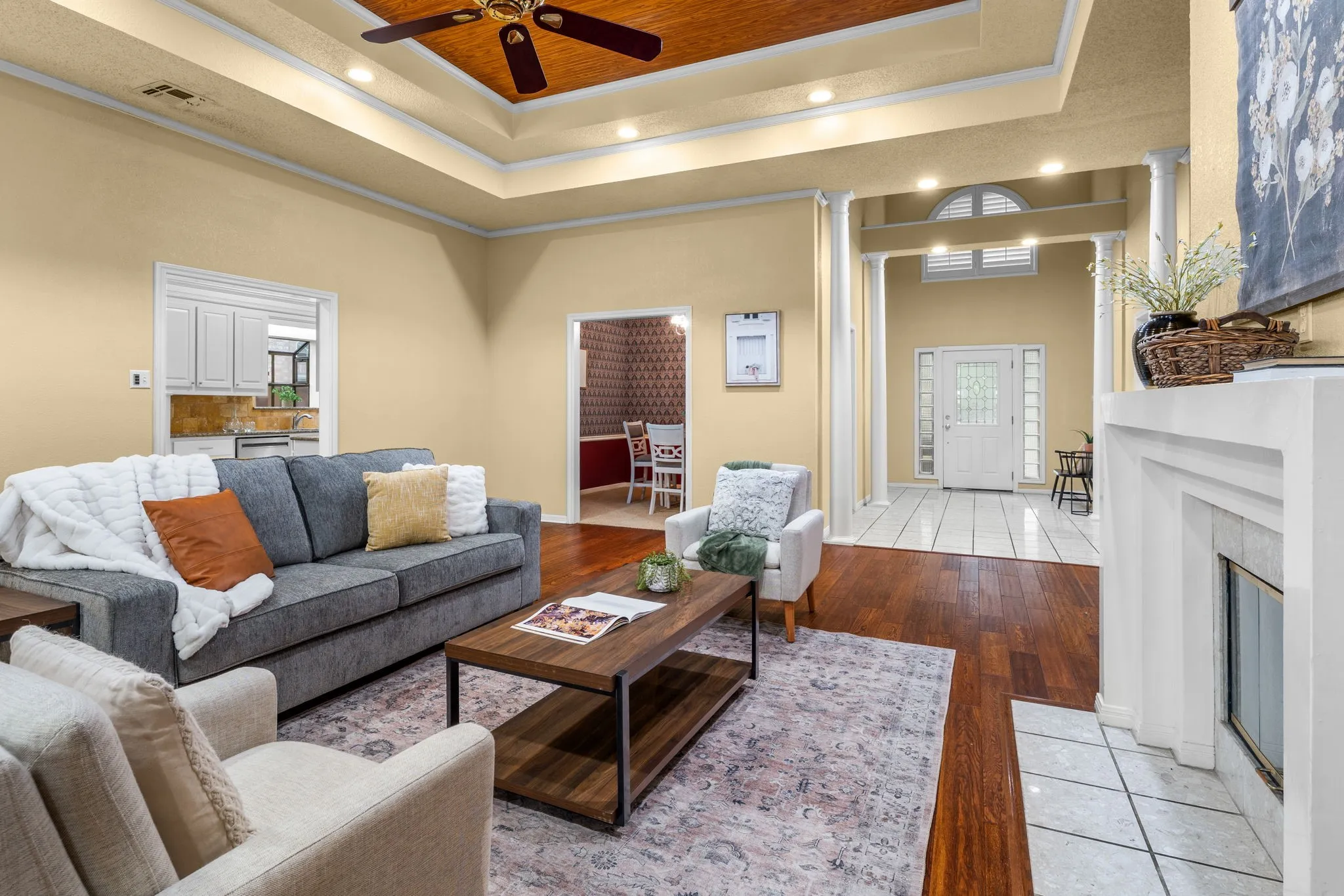 Hardwood floors in main living area