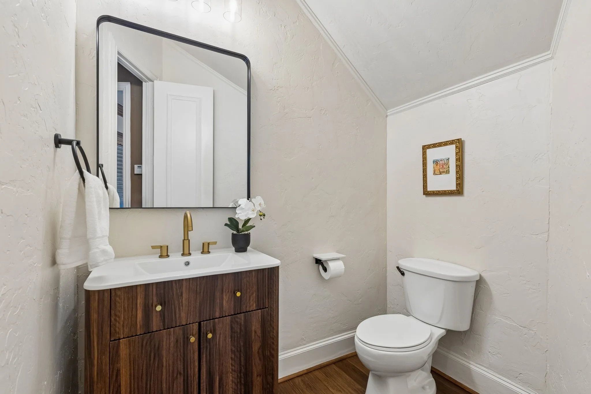 First floor powder room.