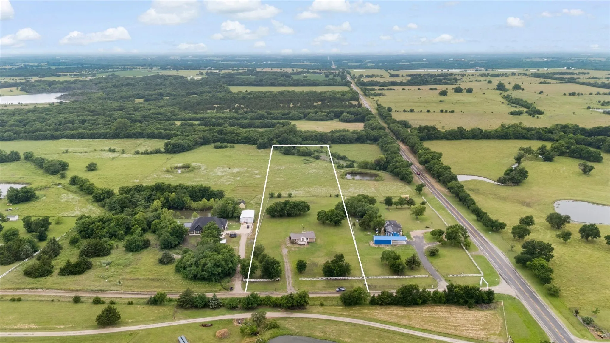 White lines are aproximate to show the full acreage