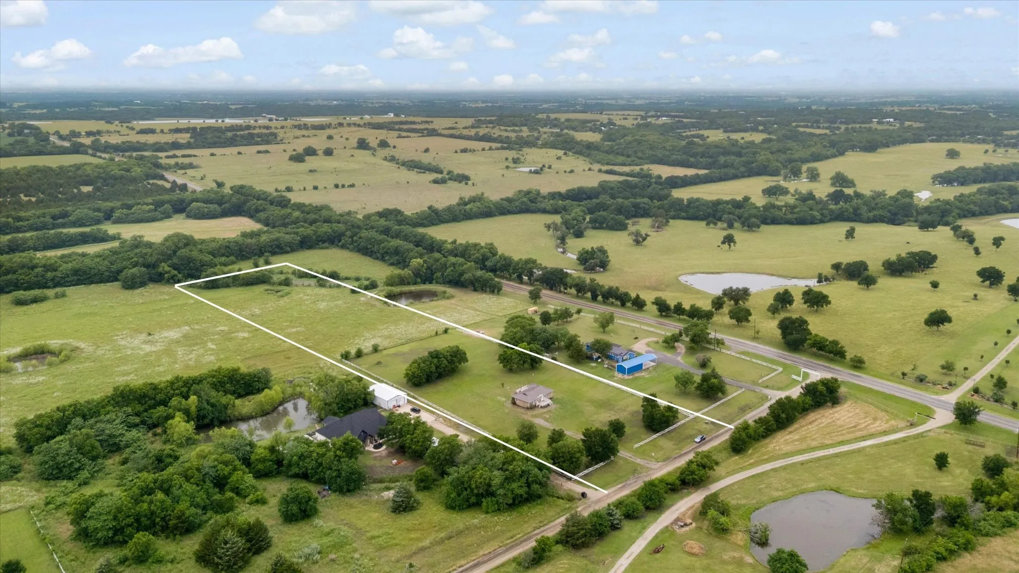 White lines are aproximate to show the full acreage