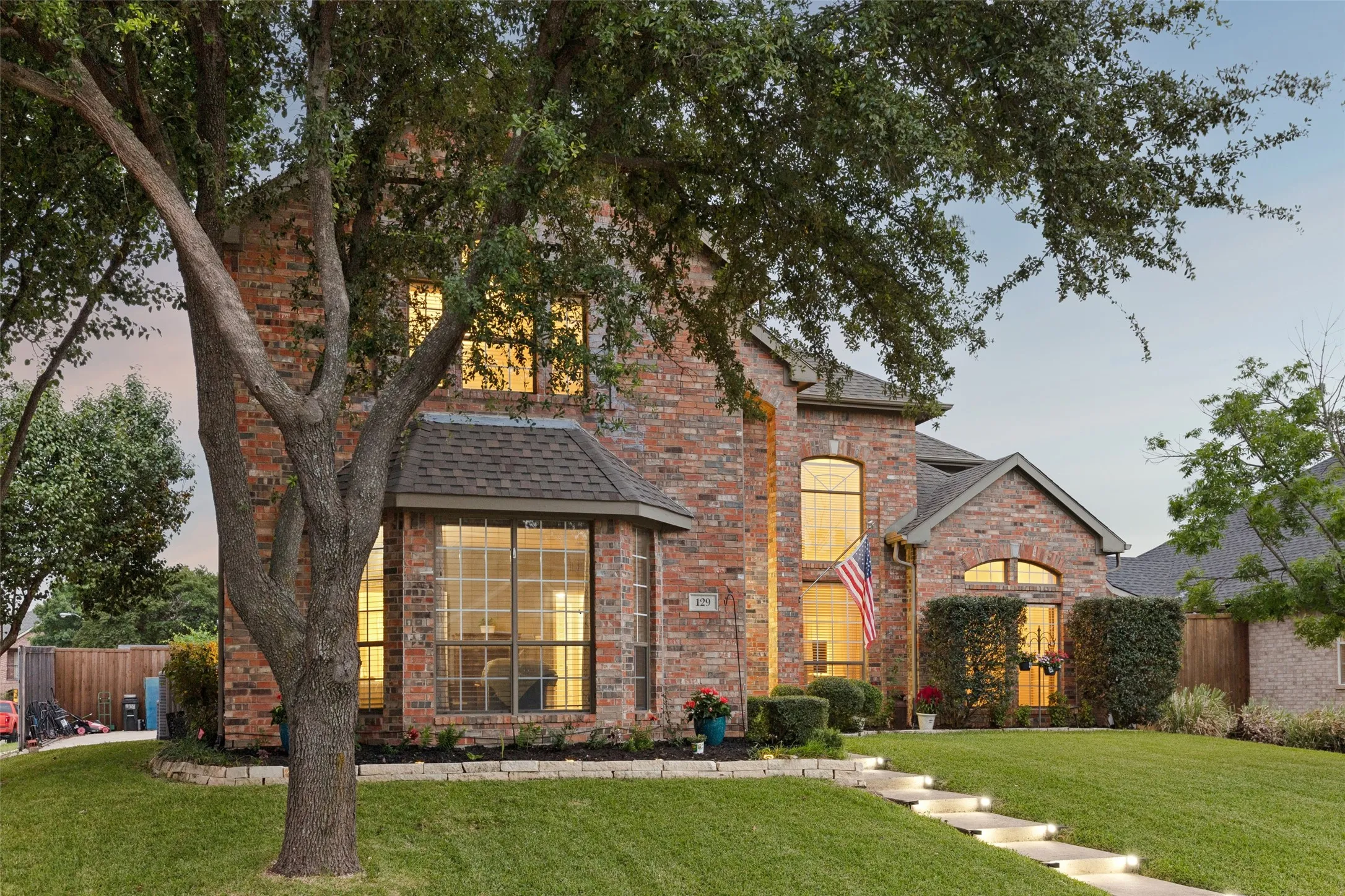 Front house on large corner lot