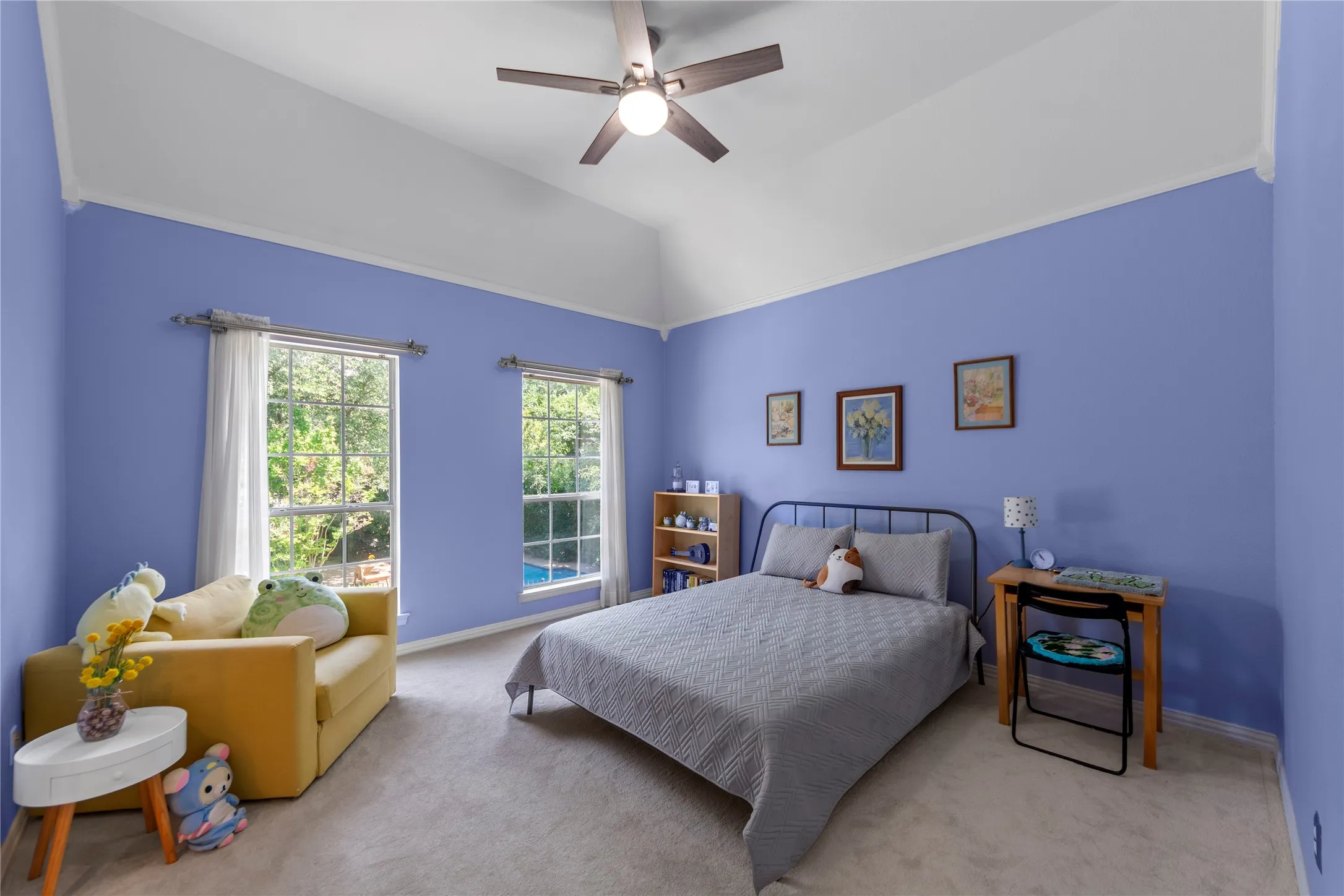 Upstairs, you’ll find spacious 2 other bedrooms filled with natural light, soaring ceilings, and a warm, inviting feel—perfect for family, guests, or a home office setup. Each room offers generous space, large windows, and comfortable layouts designed for both everyday living and privacy.