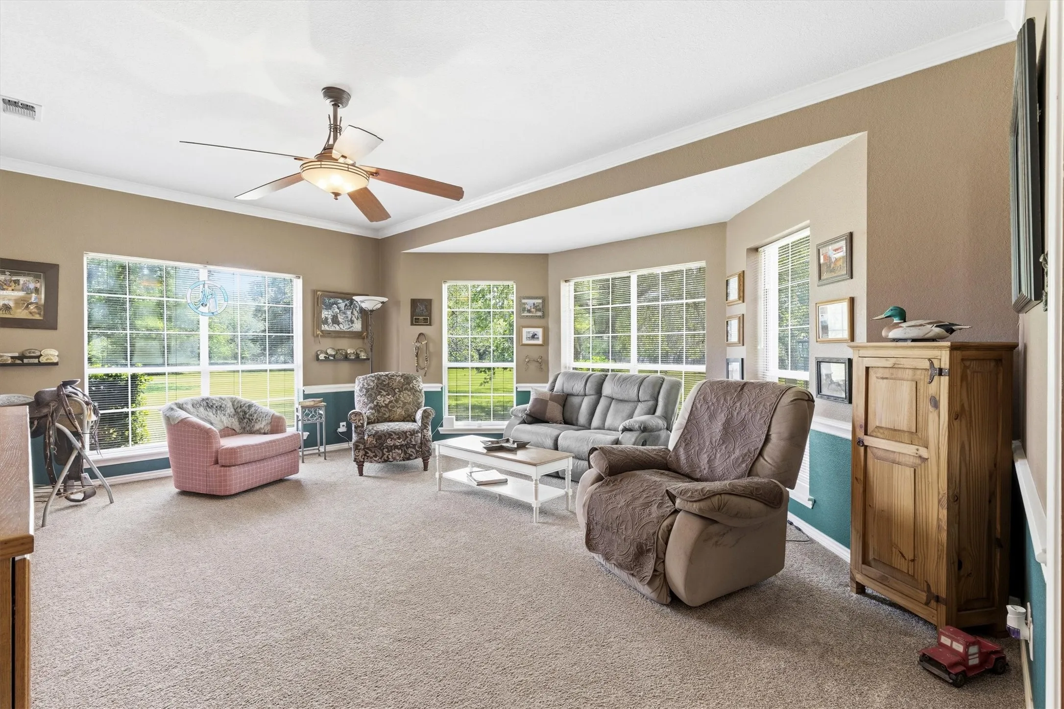 Large family room - bay window