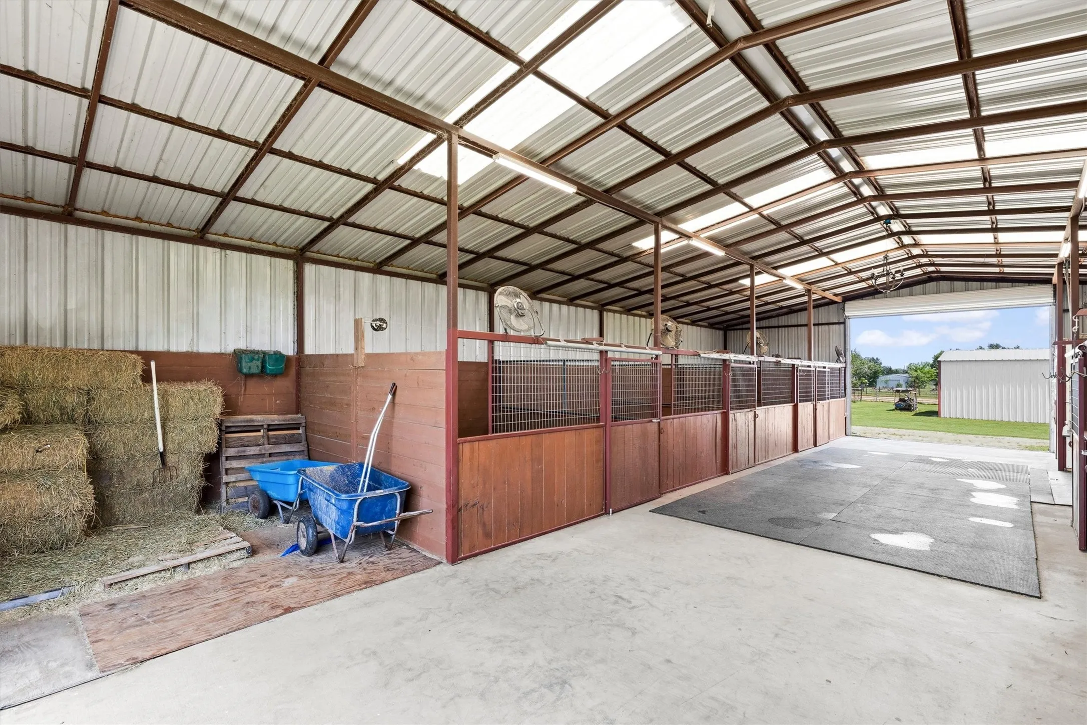 Stalls and feed area