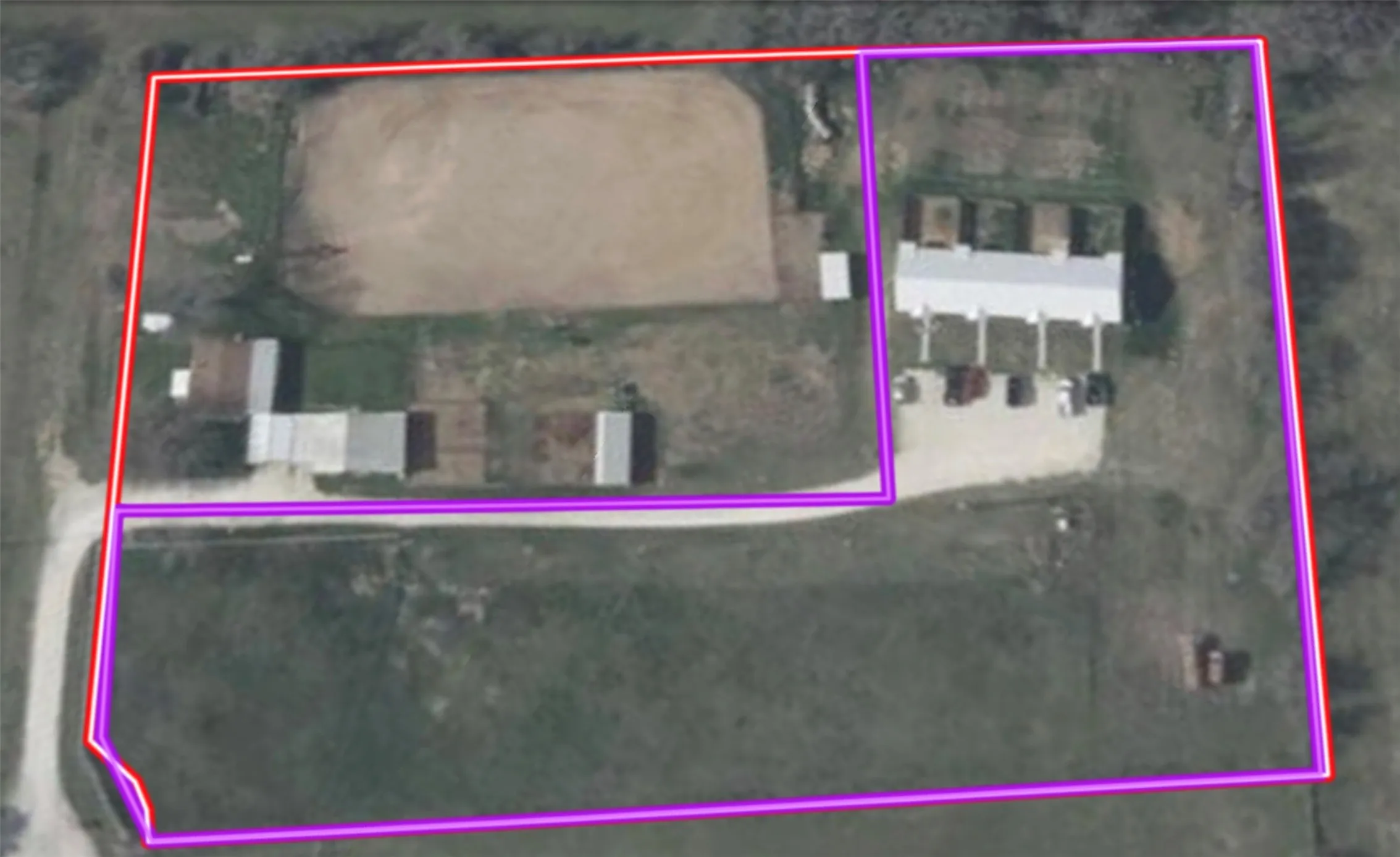 3 acres in purple will be property line