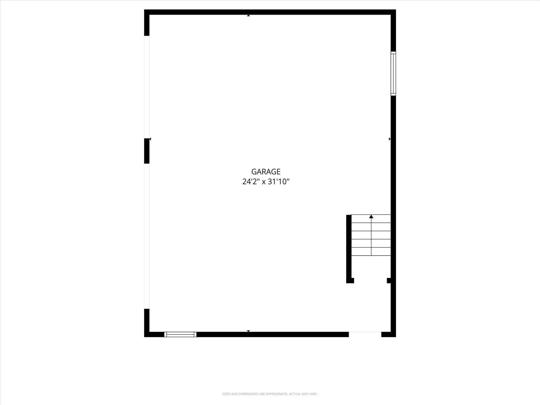 Oversized 3 car garage