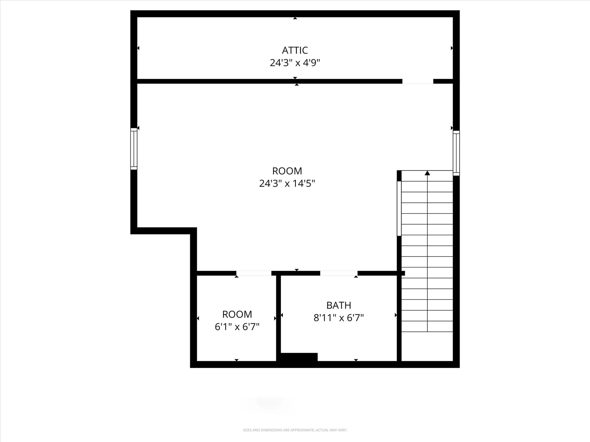 Bonus room above garage needing finish out.  Bathroom is already there