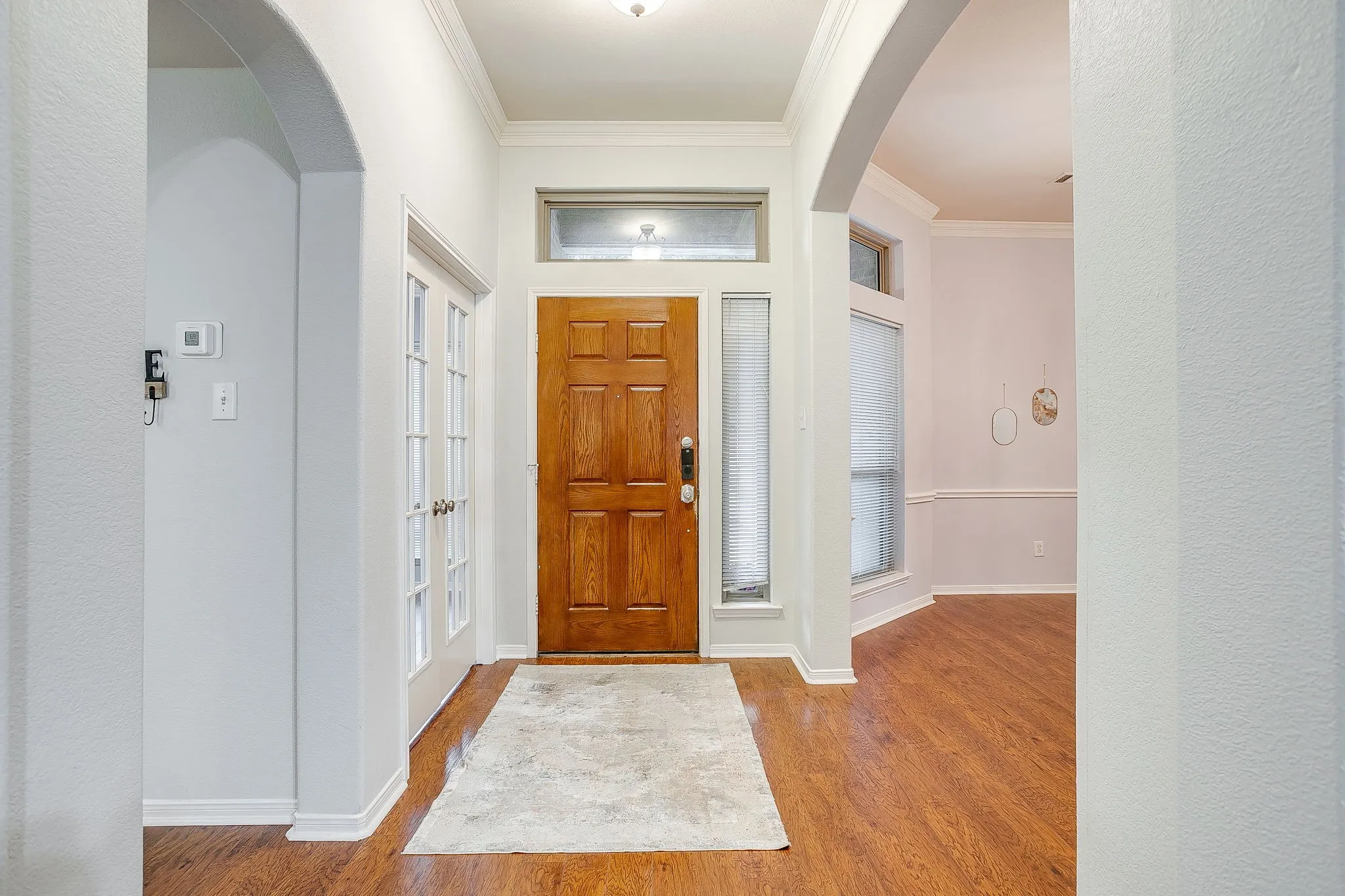 Rich hard wood flooring, fresh paint throughout.