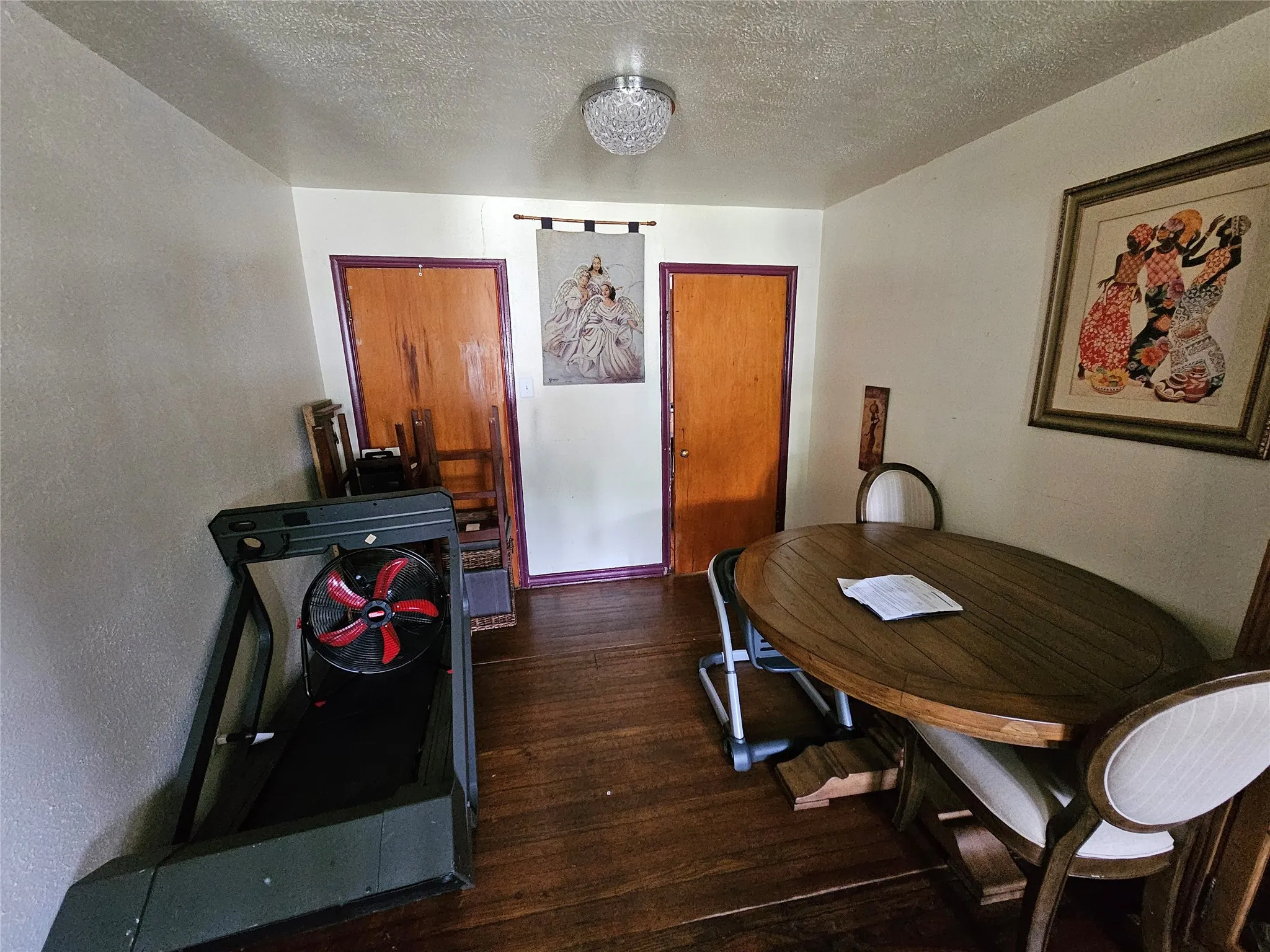 Wood-finish flooring throughout