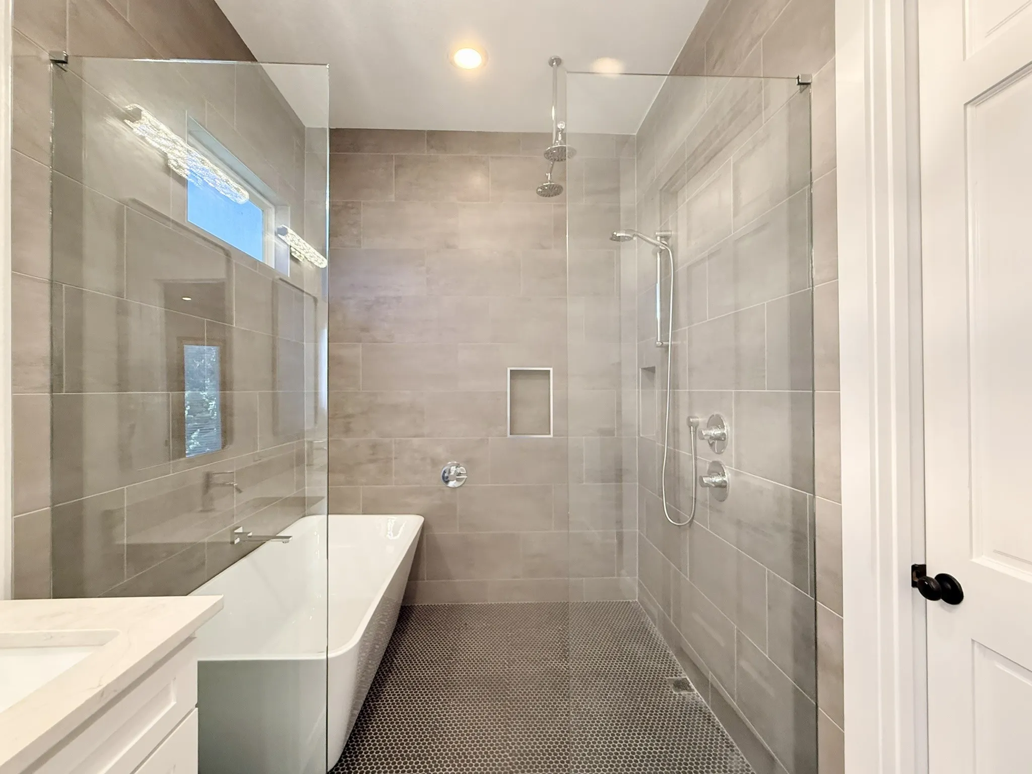 primary tub in shower
