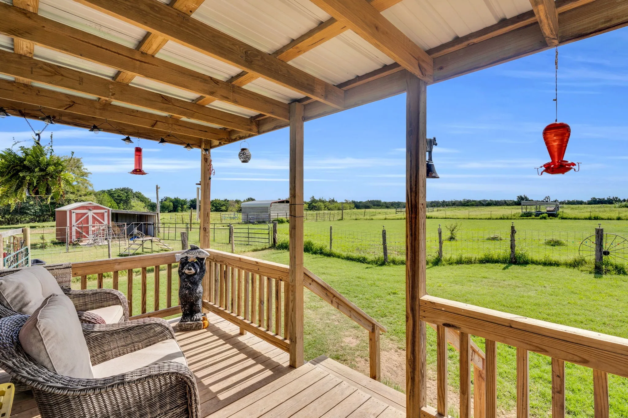 Beautiful deck on back of home