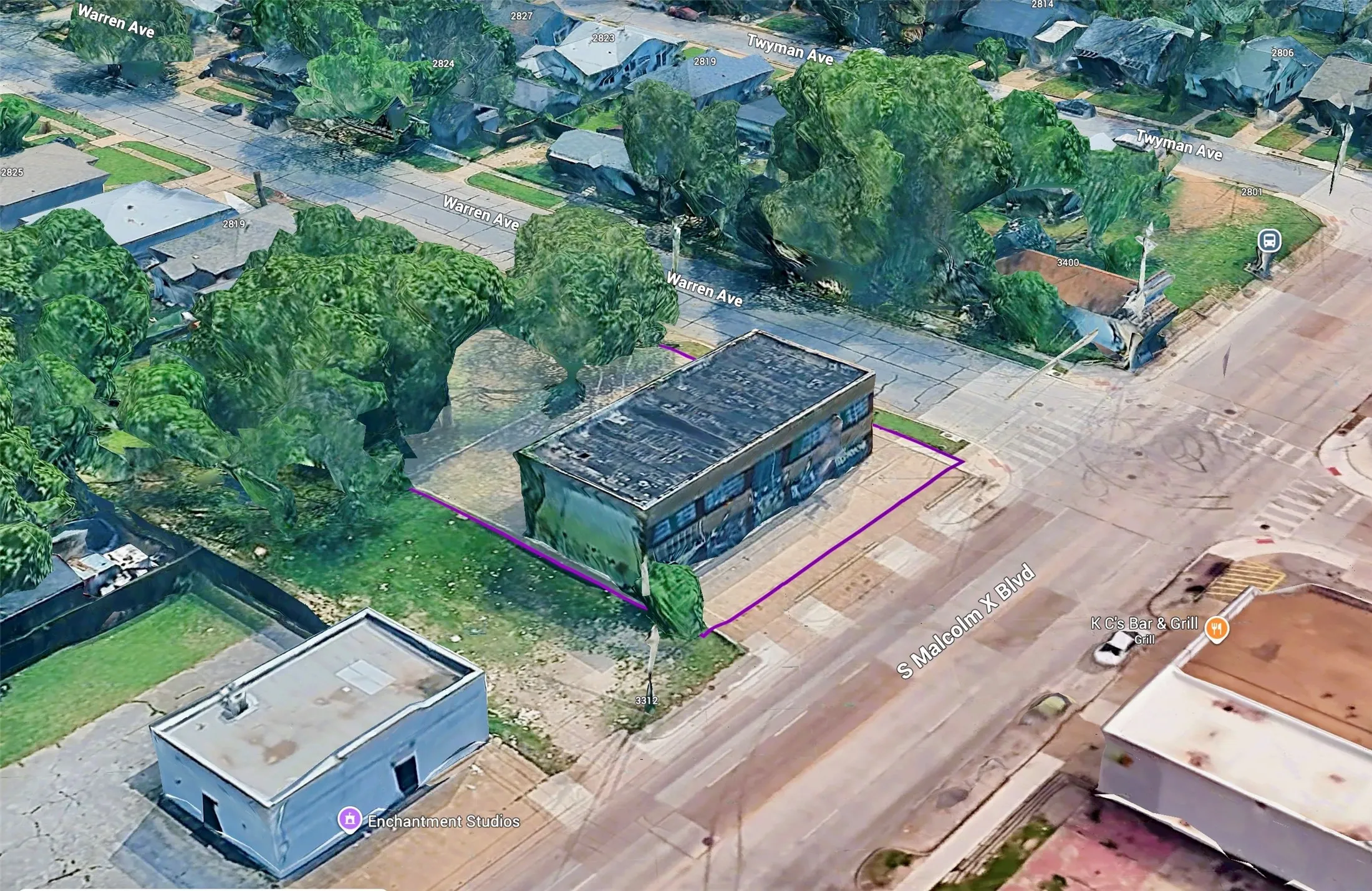 Commercial building fronting S Malcolm X Blvd