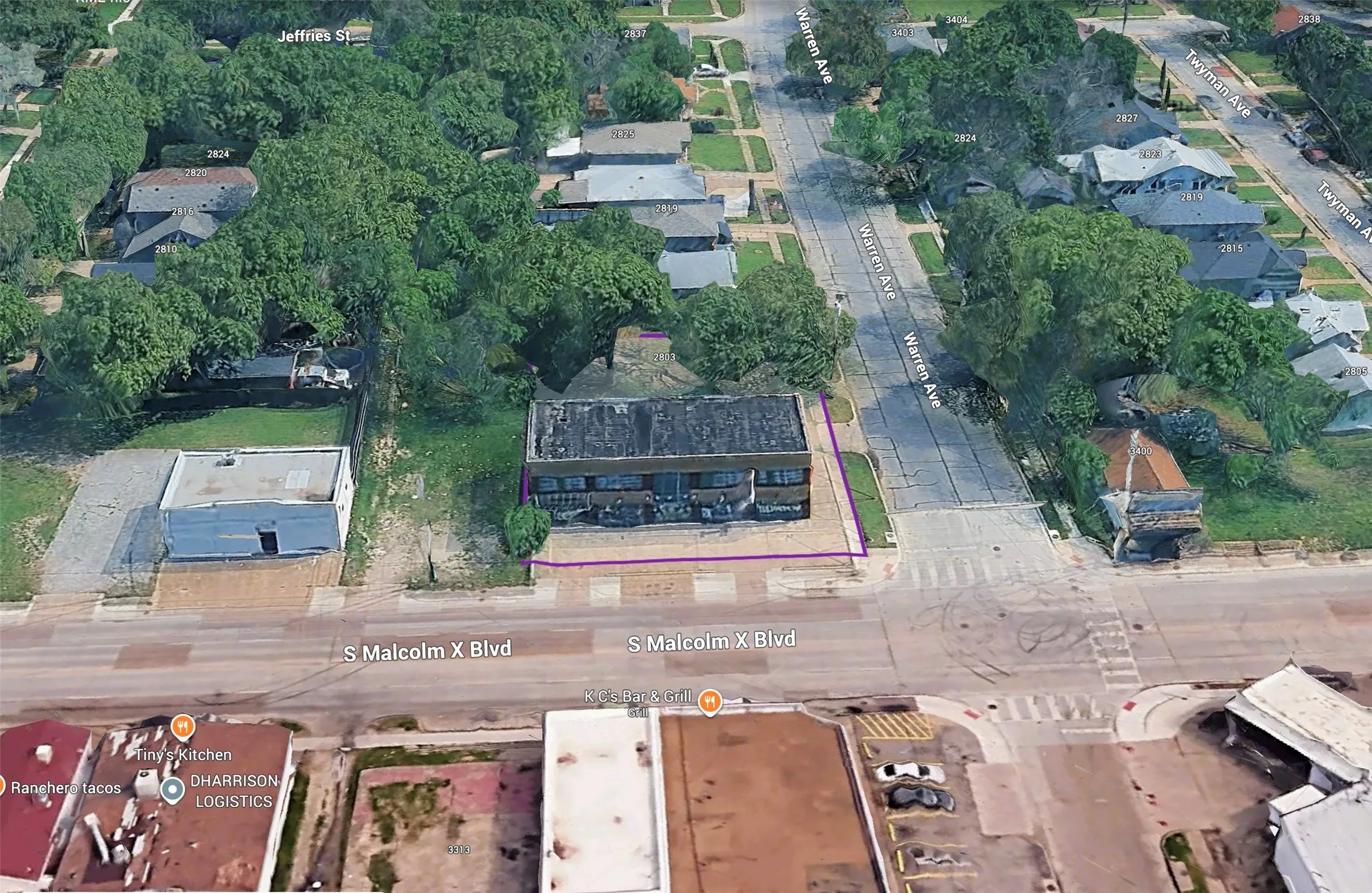 Commercial building fronting S Malcolm X Blvd