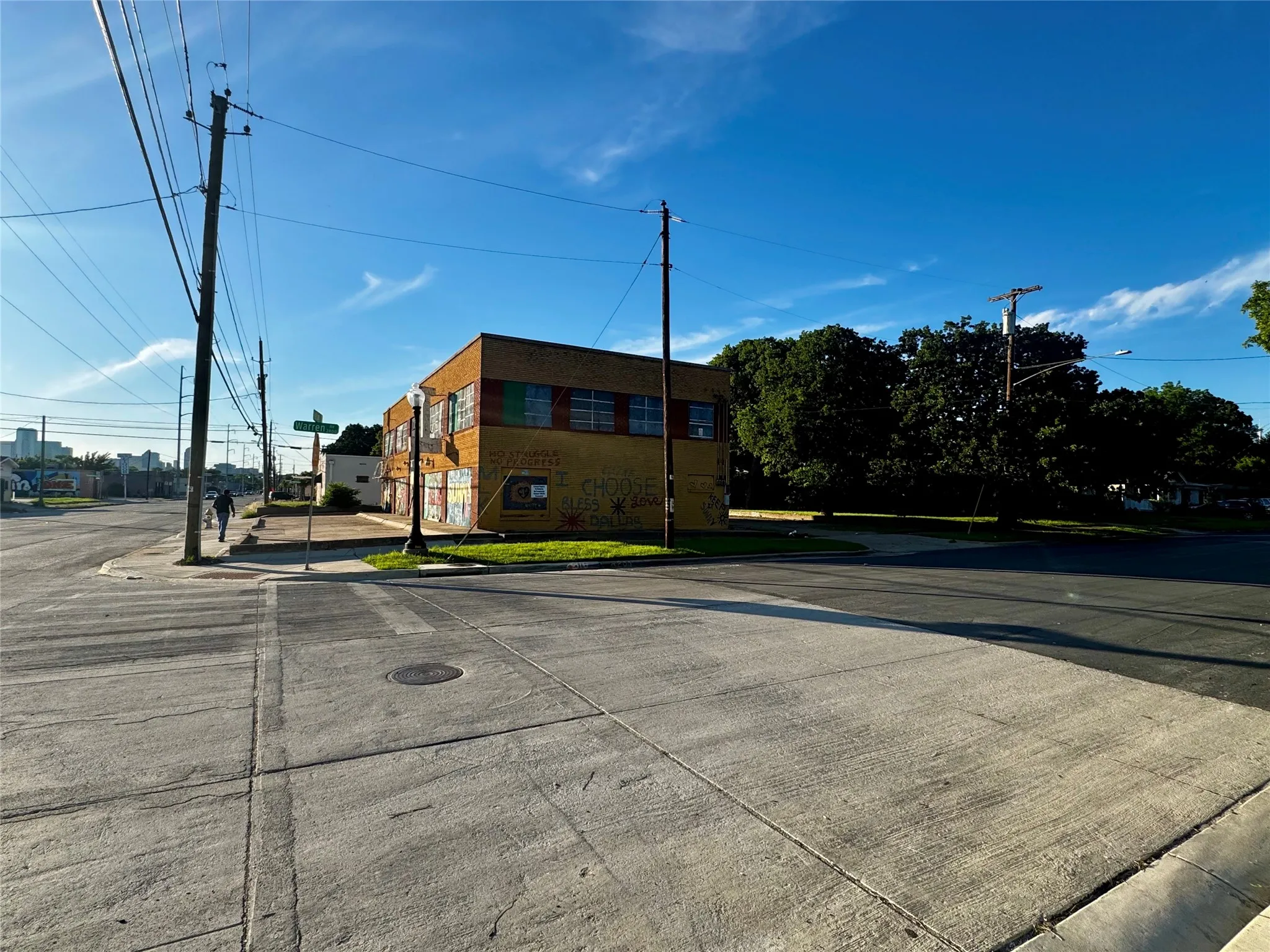 Corner of S. Malcolm X and Warren Ave view  of commercial building