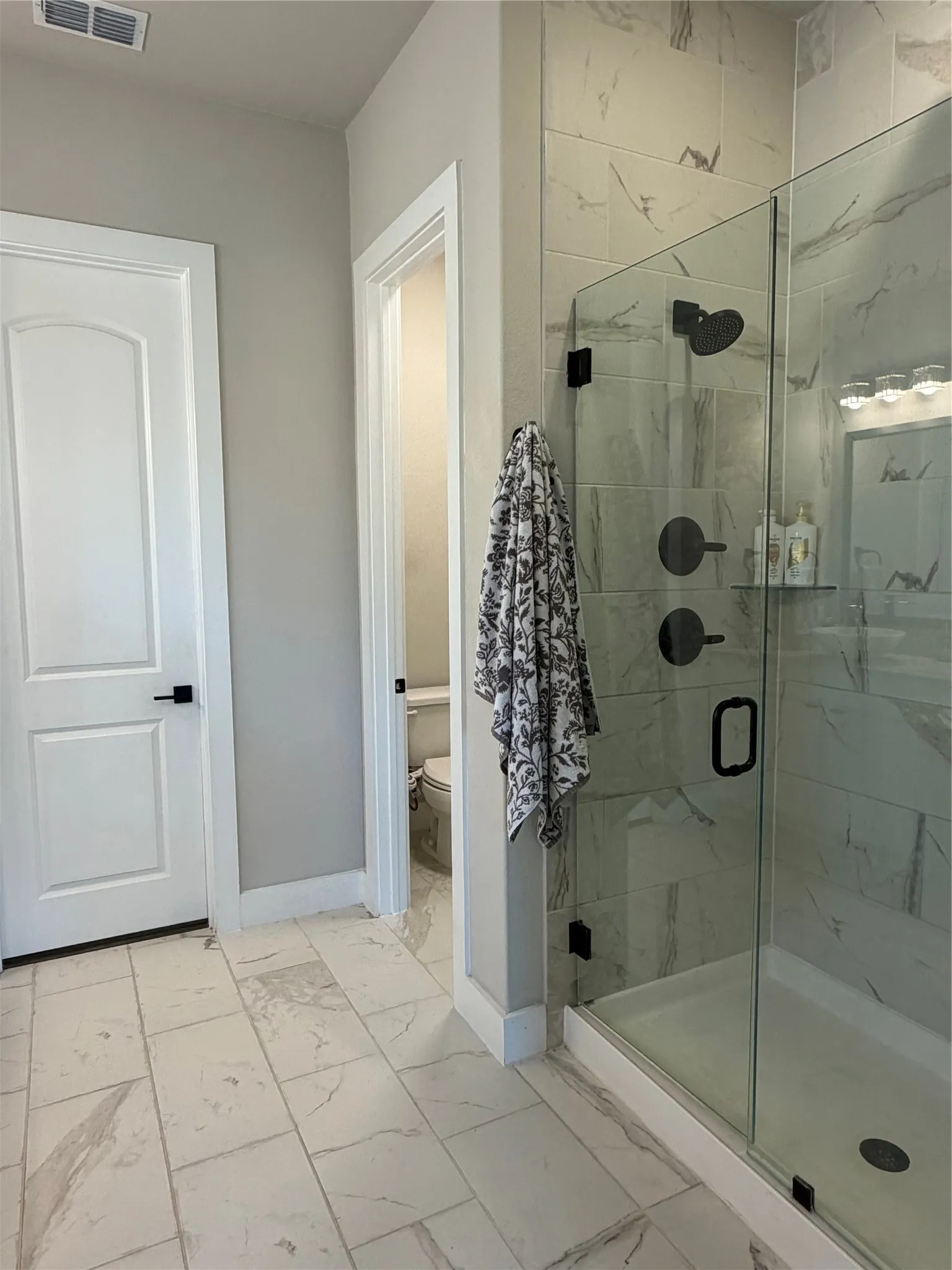 Large Shower with Frameless Glass