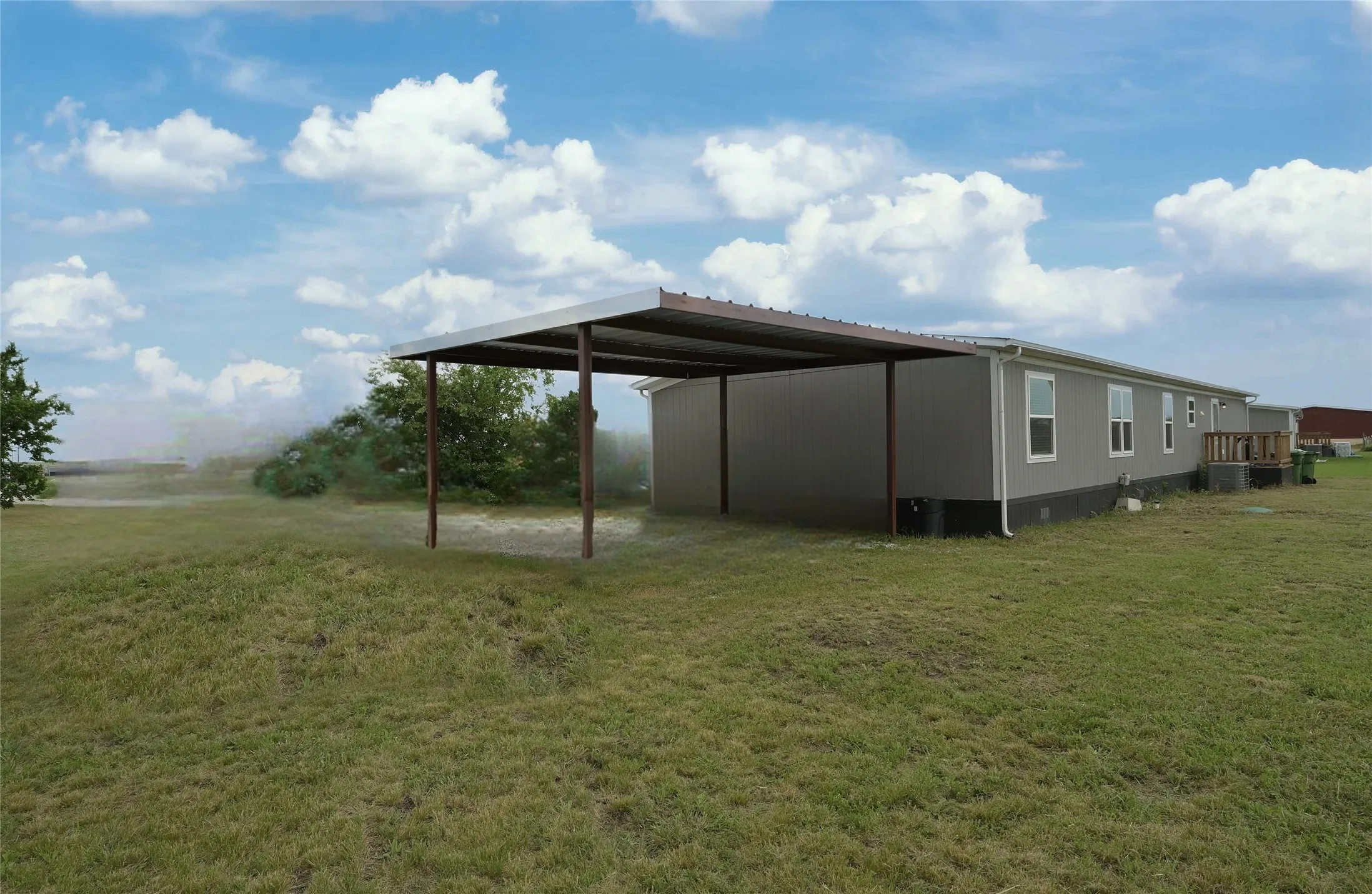 Two car covered car port