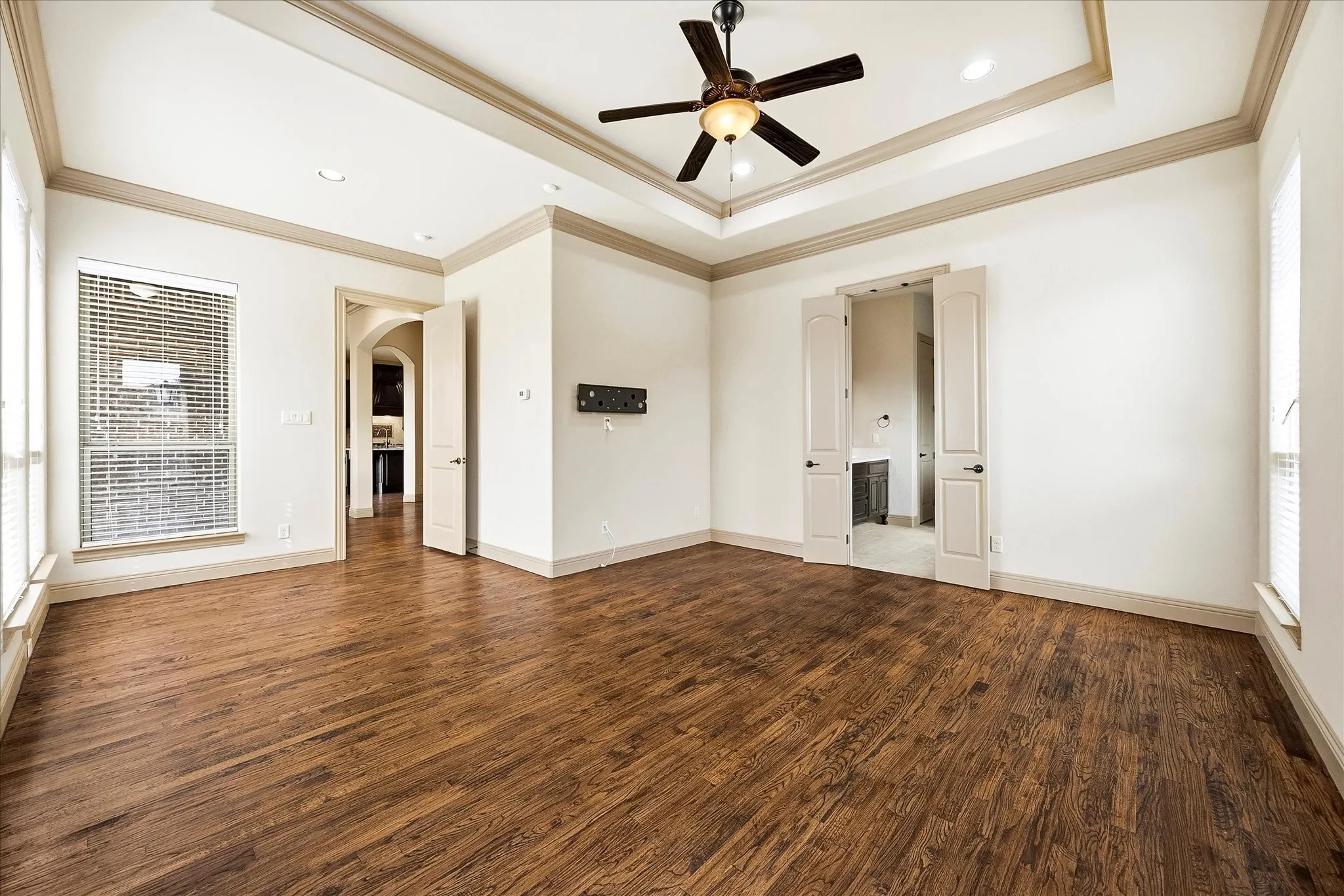 Master bath includes sitting area and opens onto master bath