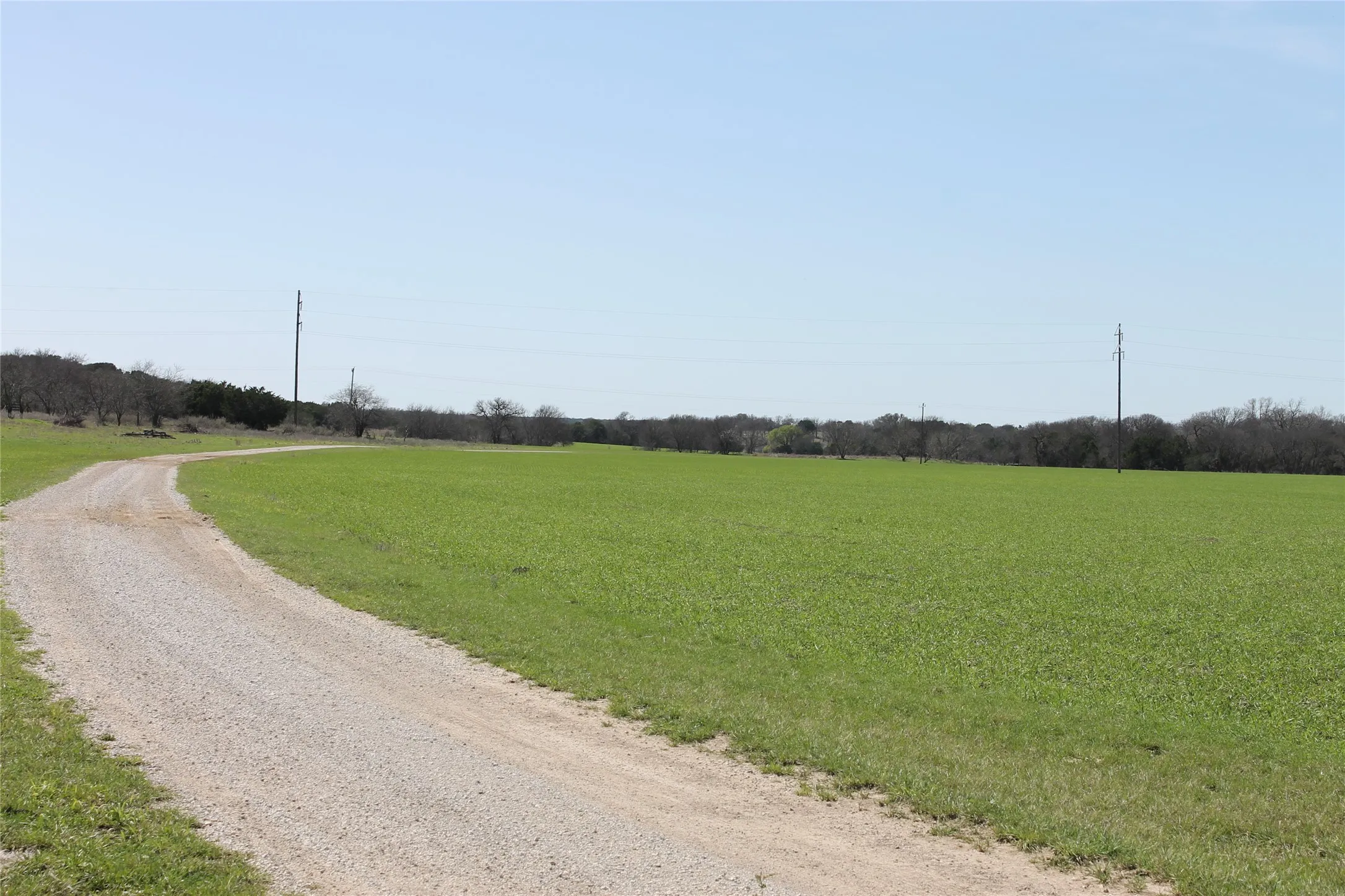 Entrance along wheat field