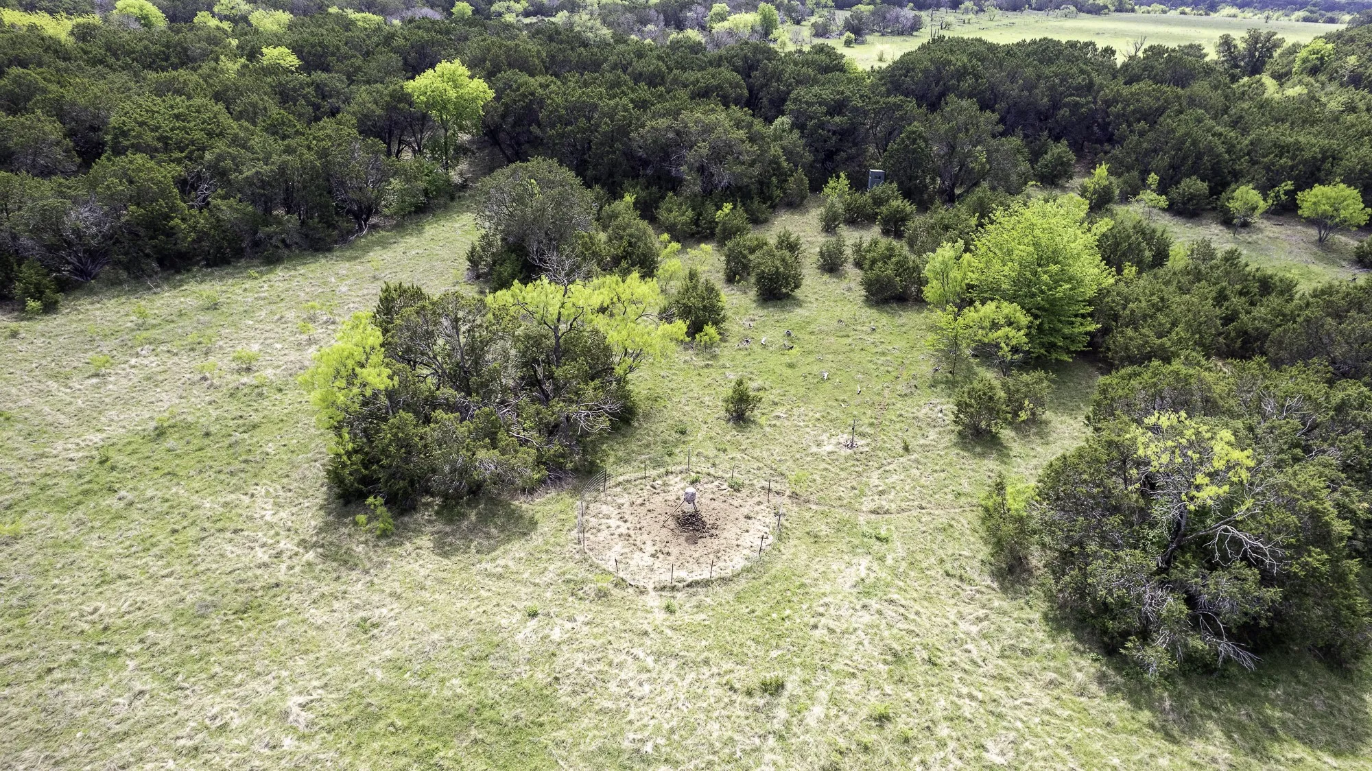 aerial view of 1 of 3 deer feeders
