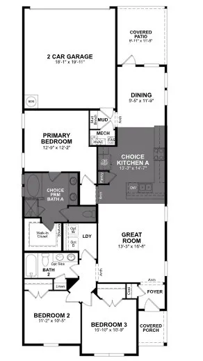 Beazer Homes Wildflower Ranch Salado Floorplan.