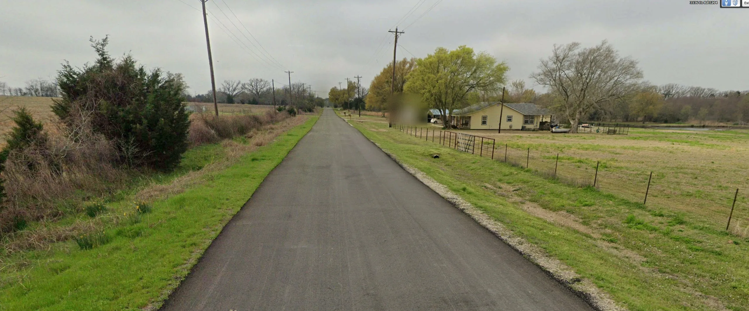 looking down the road in front of the property
