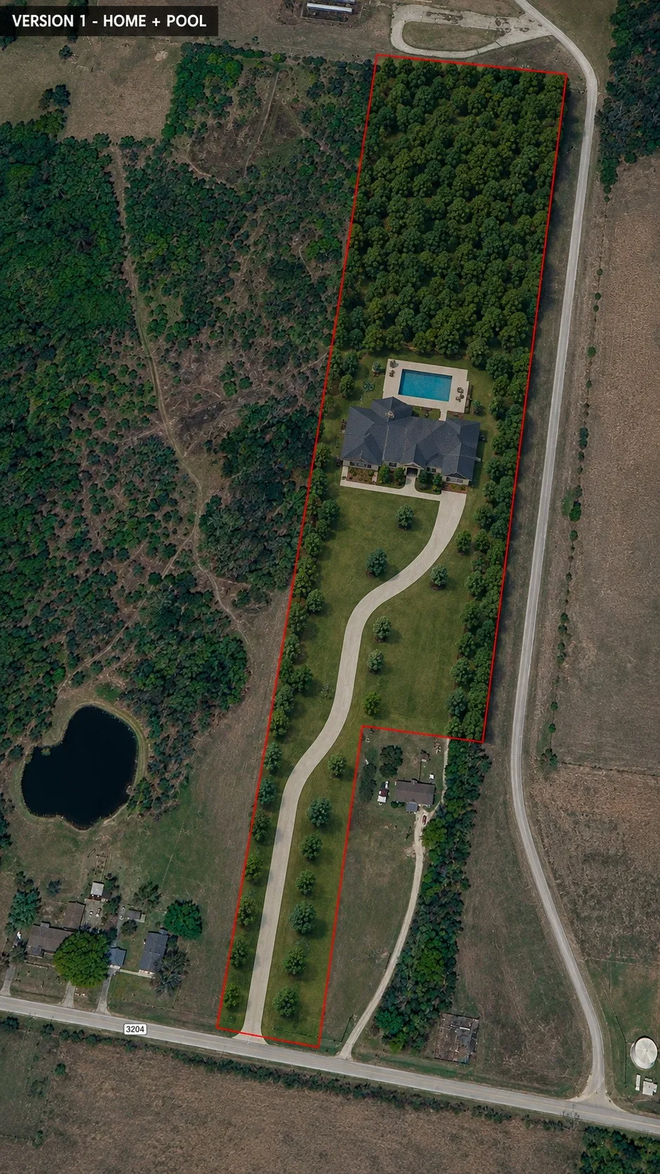 Virtual Image with house and pool