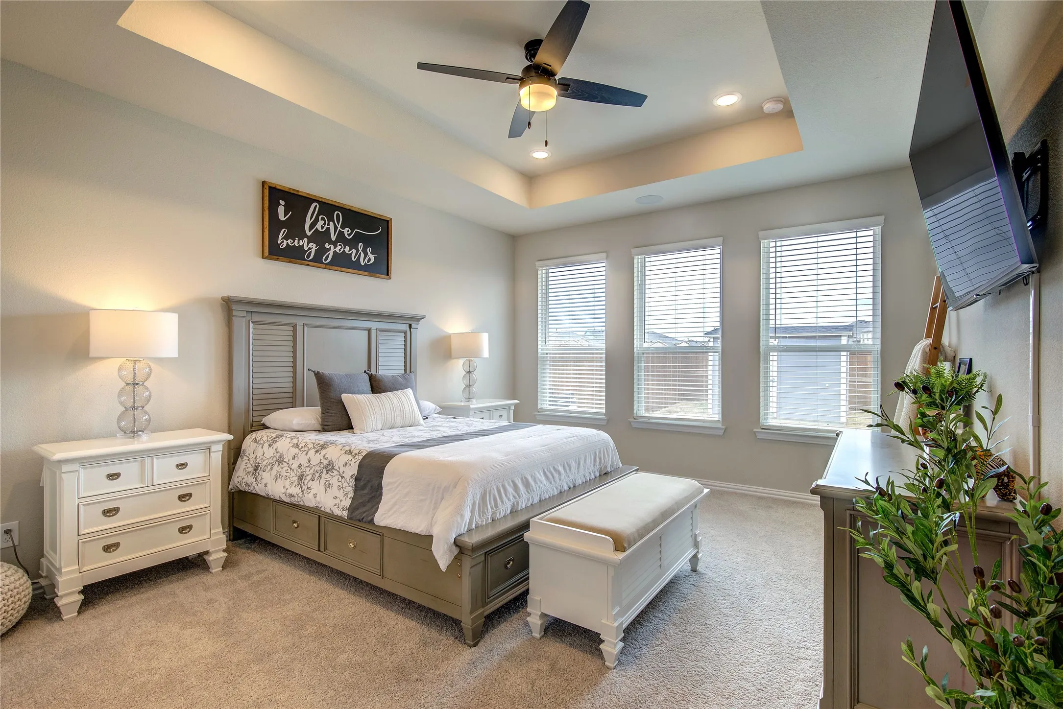 Staged Primary Bedroom