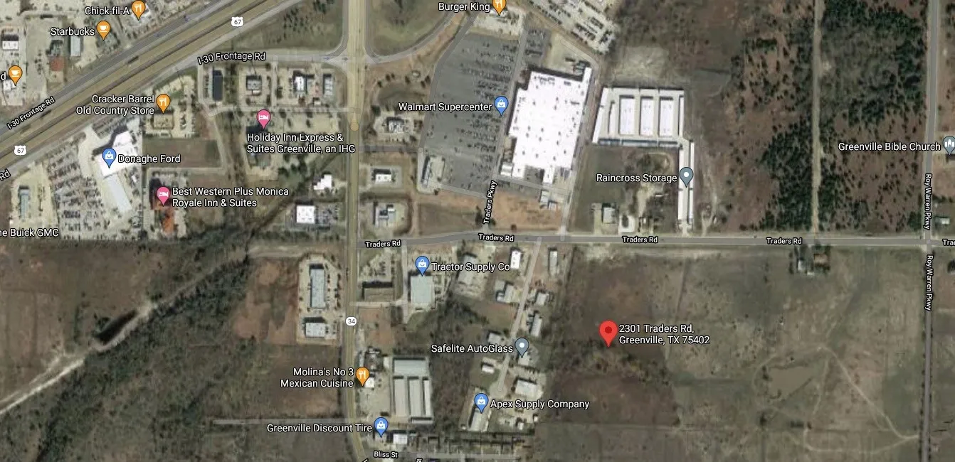 Aerial view of property's location