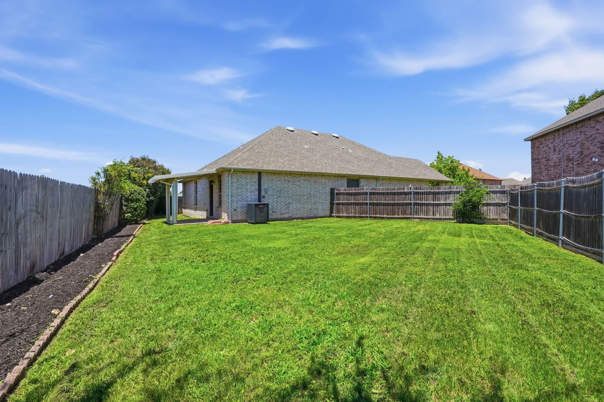 Large open backyard