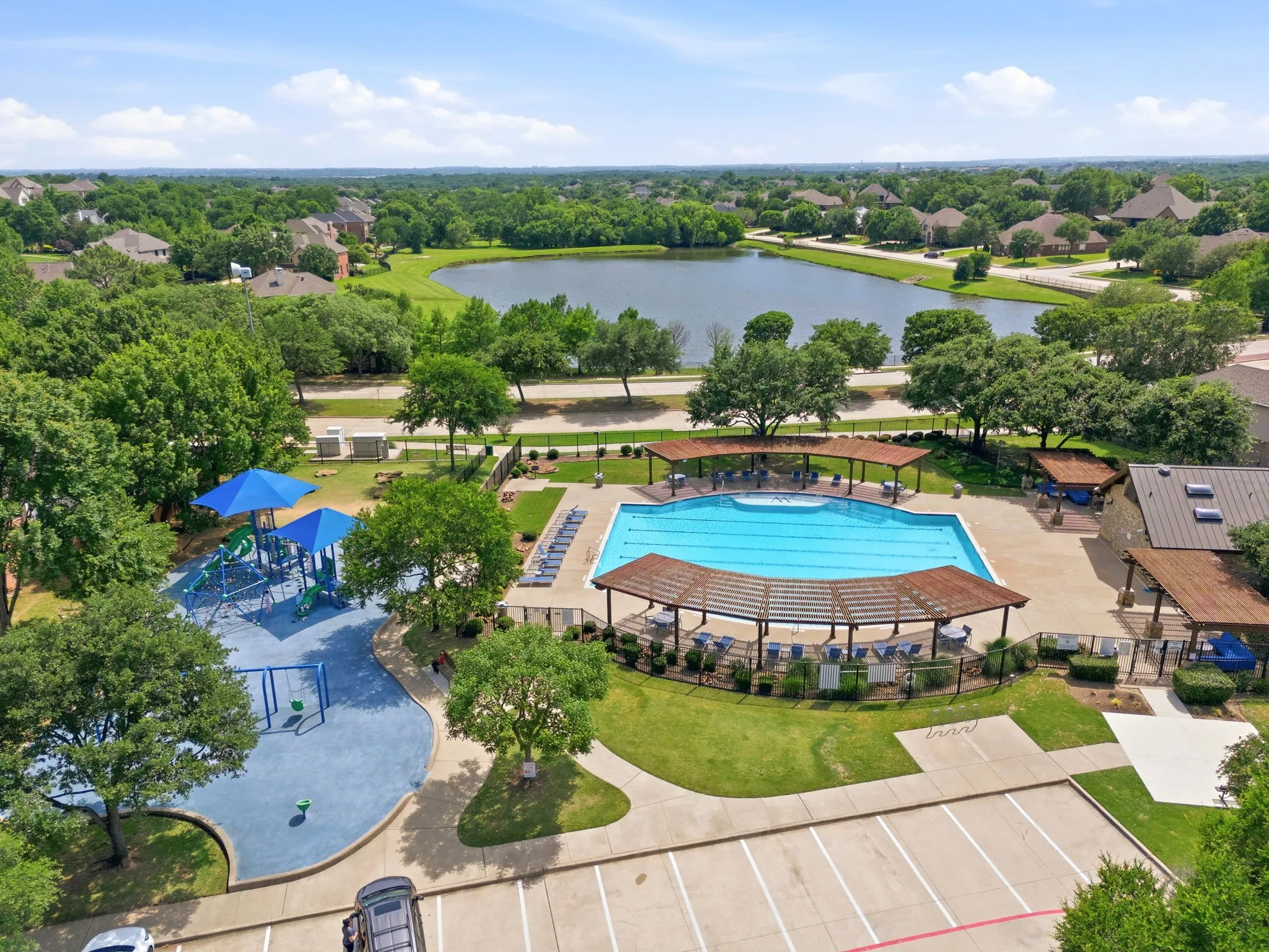 One of two neighborhood pools
