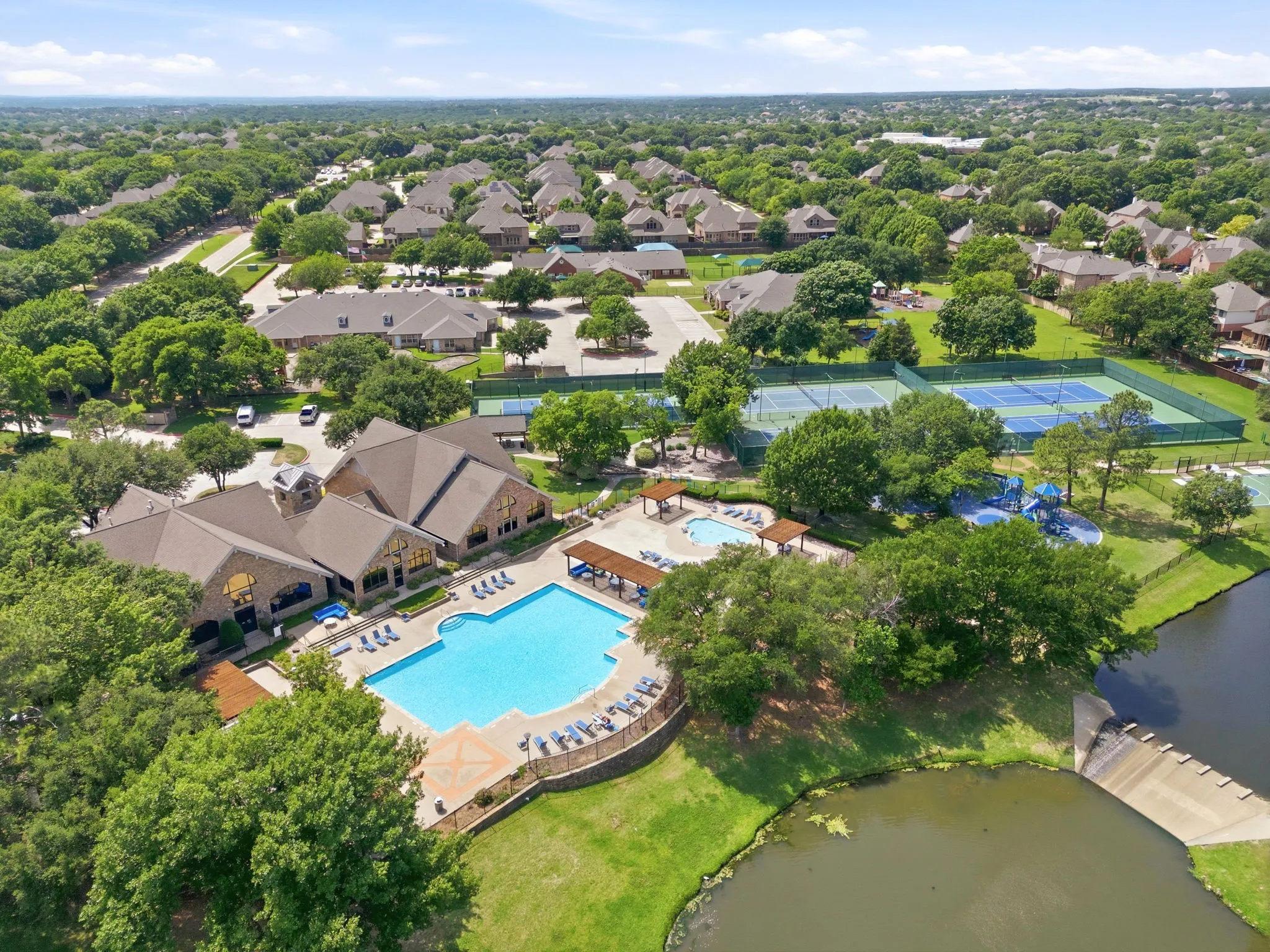 Residents of Wichita Chase enjoy a clubhouse, 2 community pool locations (one is an olympic-size lap pool),