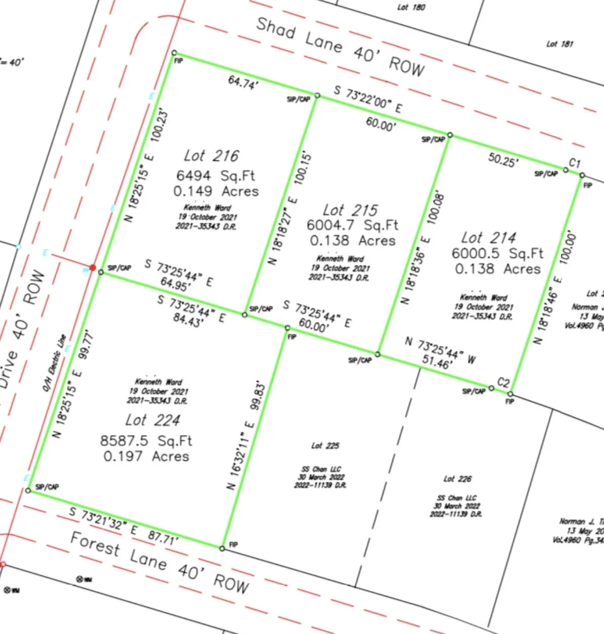 Sold all together! There are 4 lots, 2 property tax IDs.