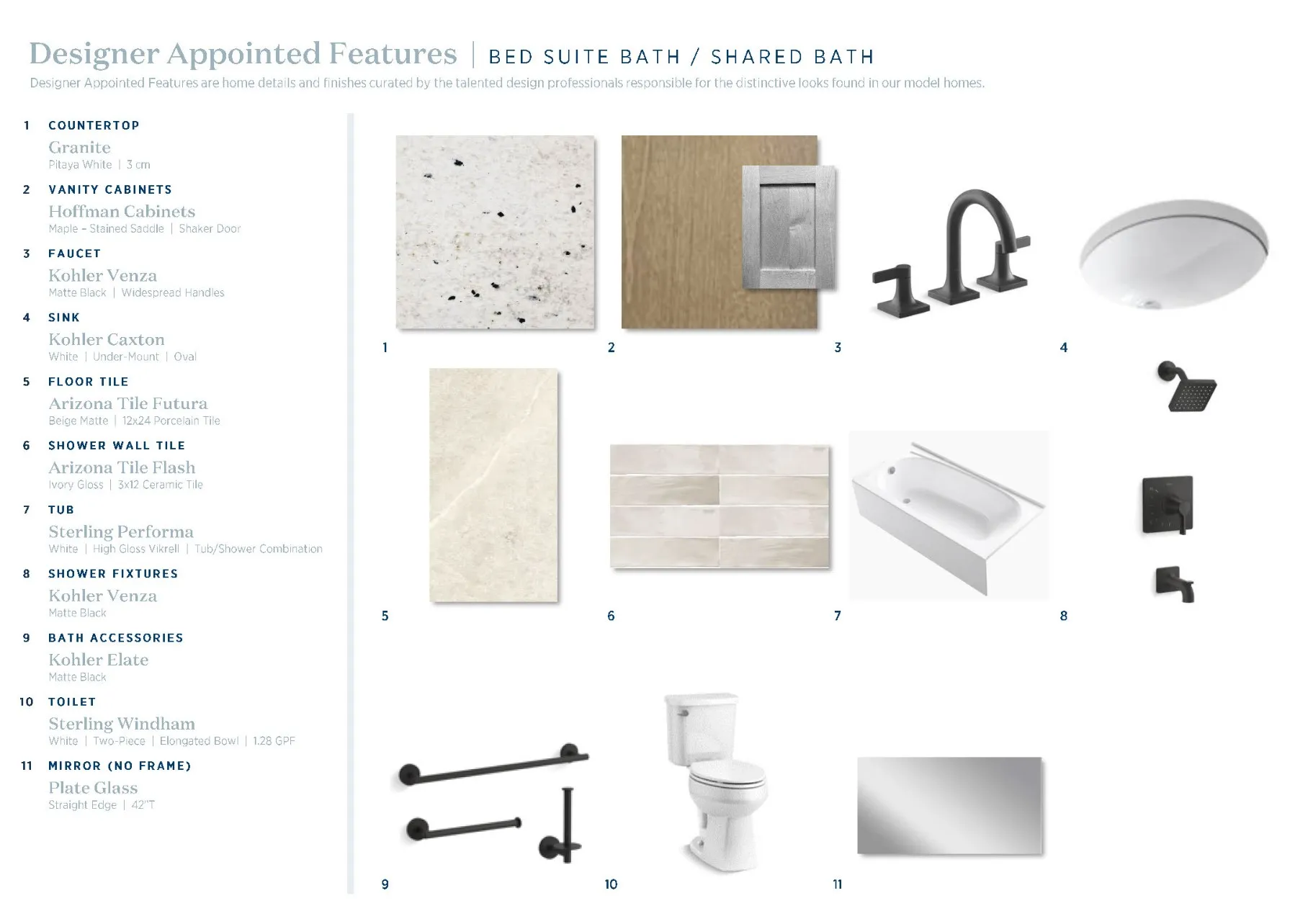  Shared Bath Selections